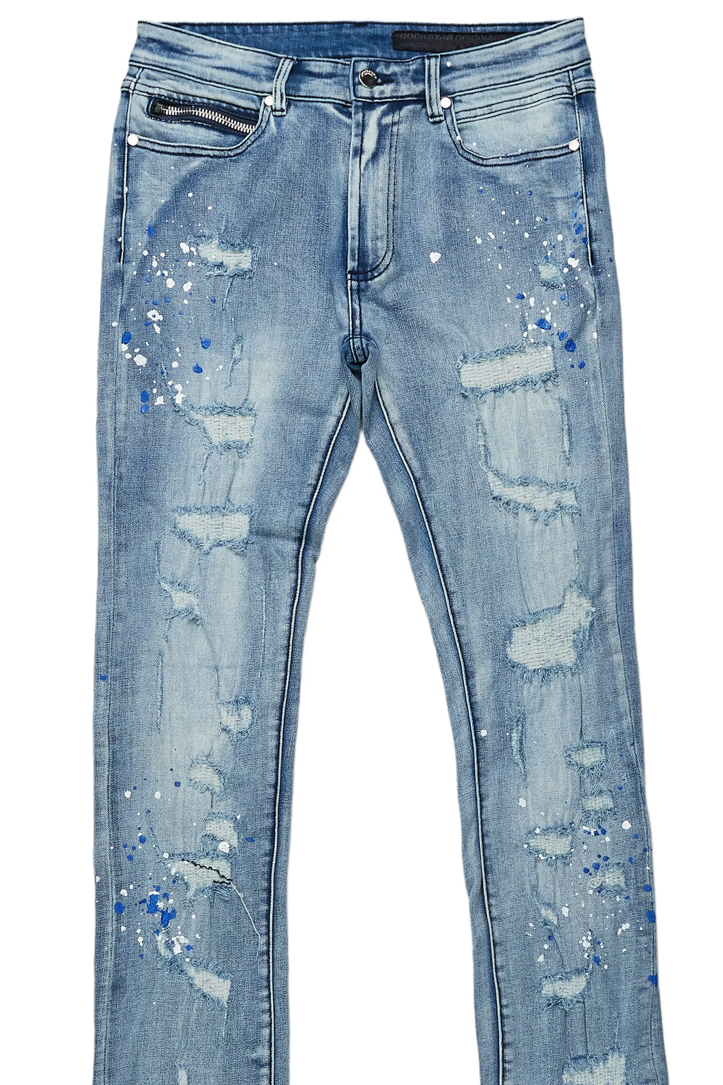 Nolan Blue Painter Super Stacked Flare Jean