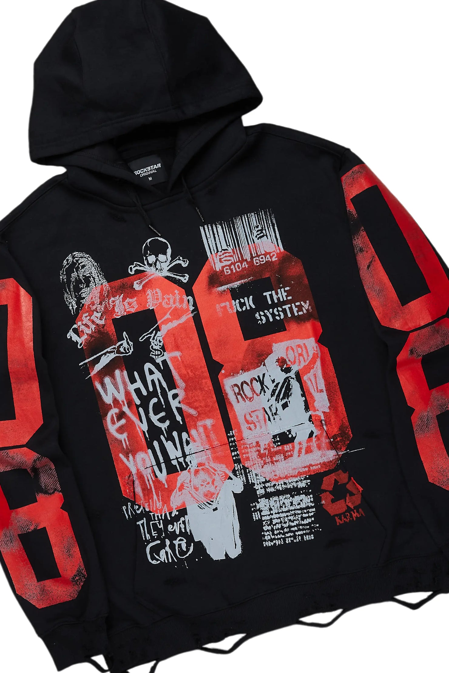 Grill Black Hoodie & Petrus Super Stacked Flare Jean Bundle