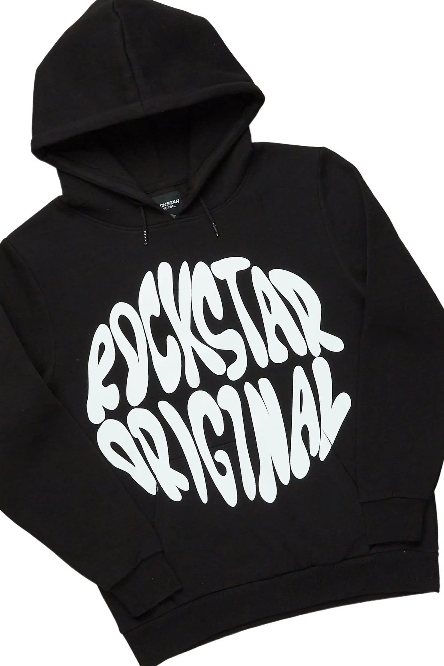 Boys Thierry Black Stacked Flare Track Pant Set