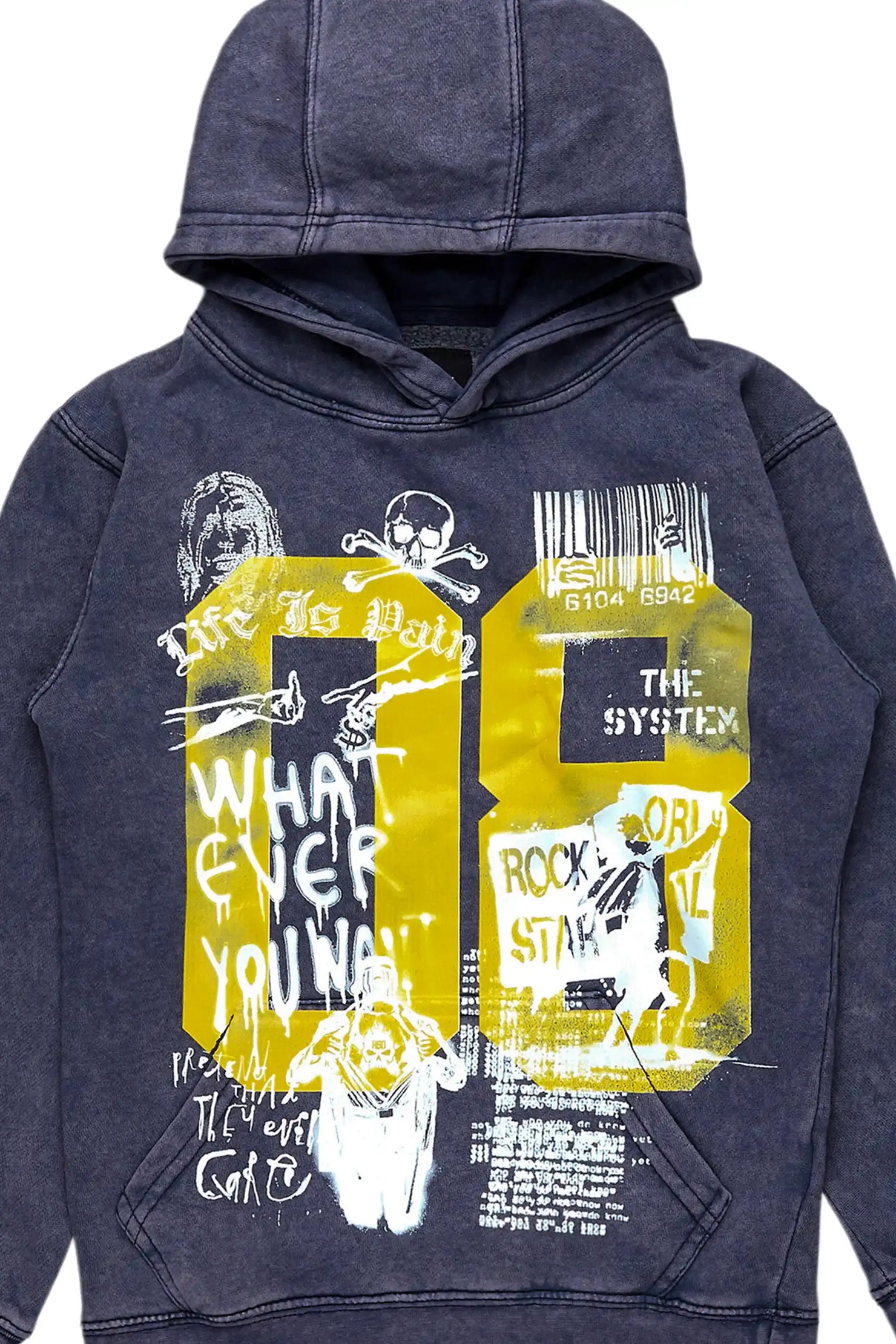 Boys Beau Vintage Navy Graphic Hoodie