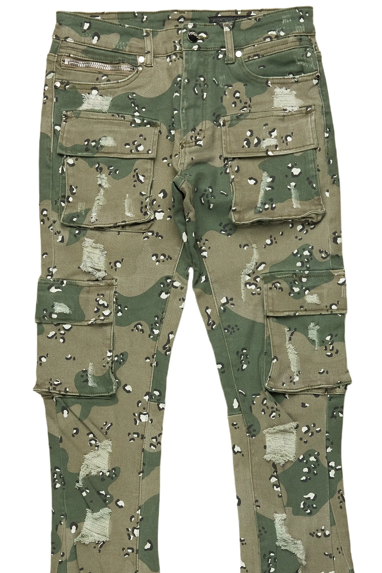 Kade Camo Stacked Flare Jean