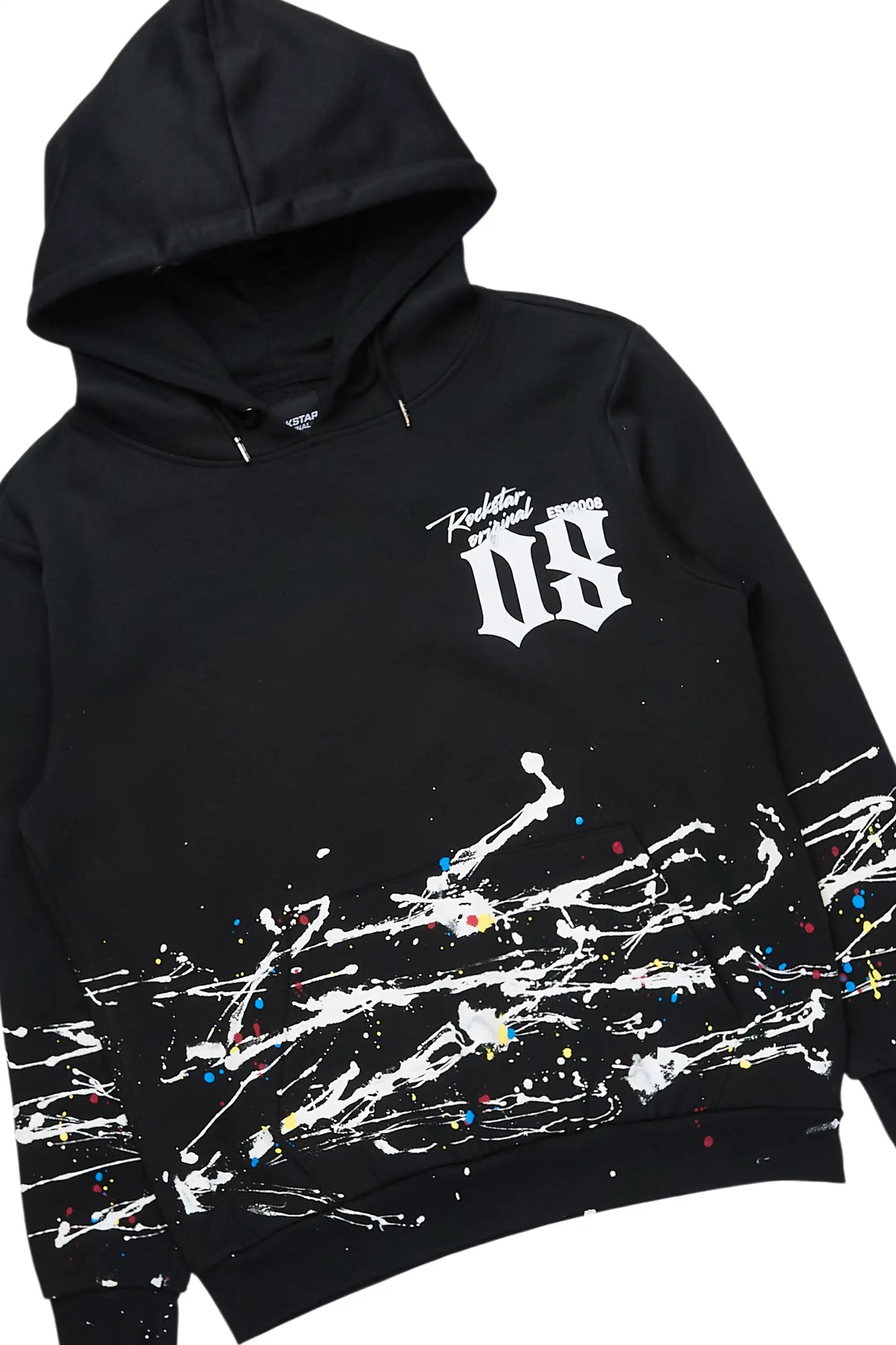 Horia Black/Multi Hoodie/Stacked Flare Track Set