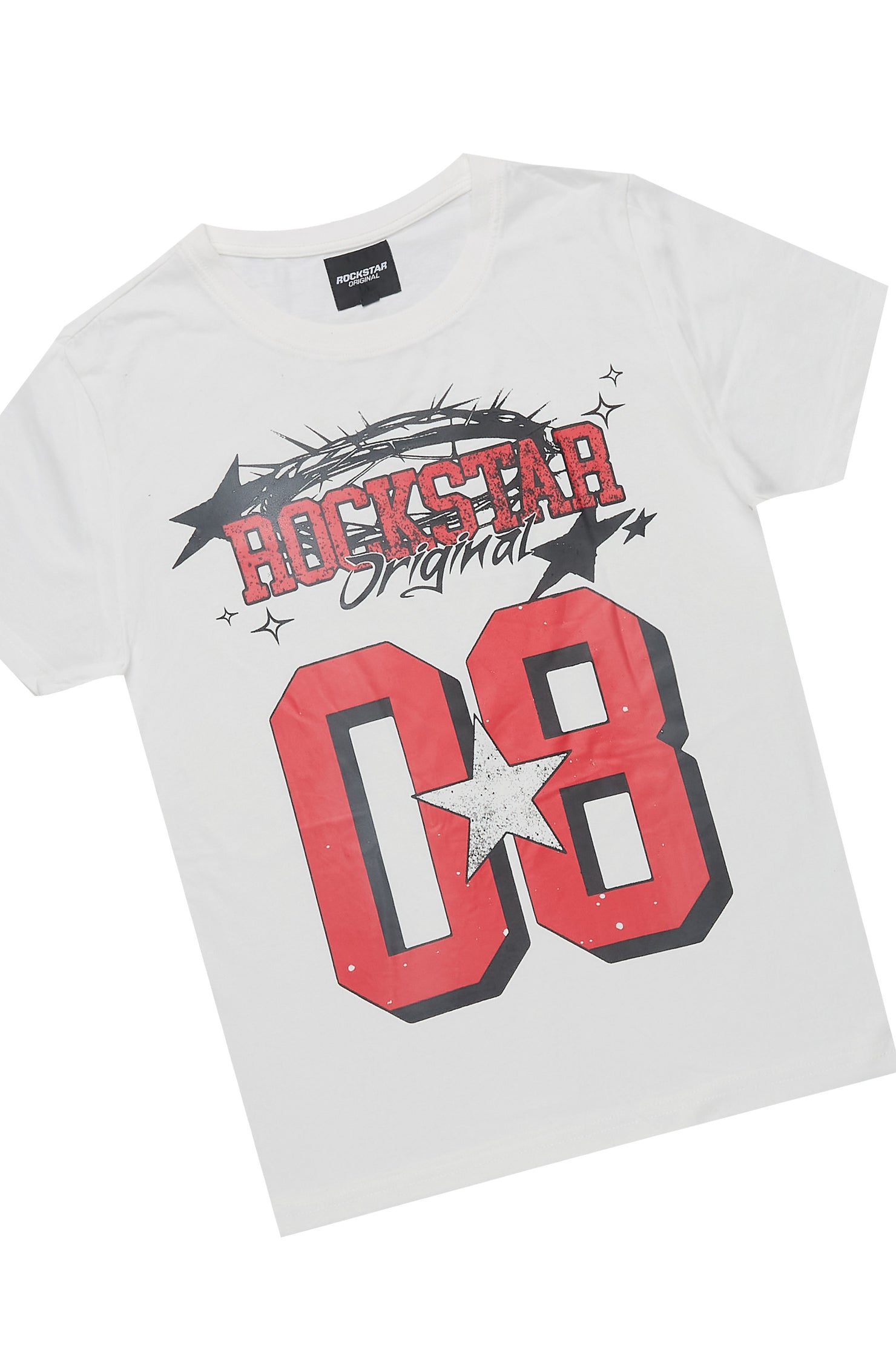 Boys Allstar White/Red T-Shirt Short Set