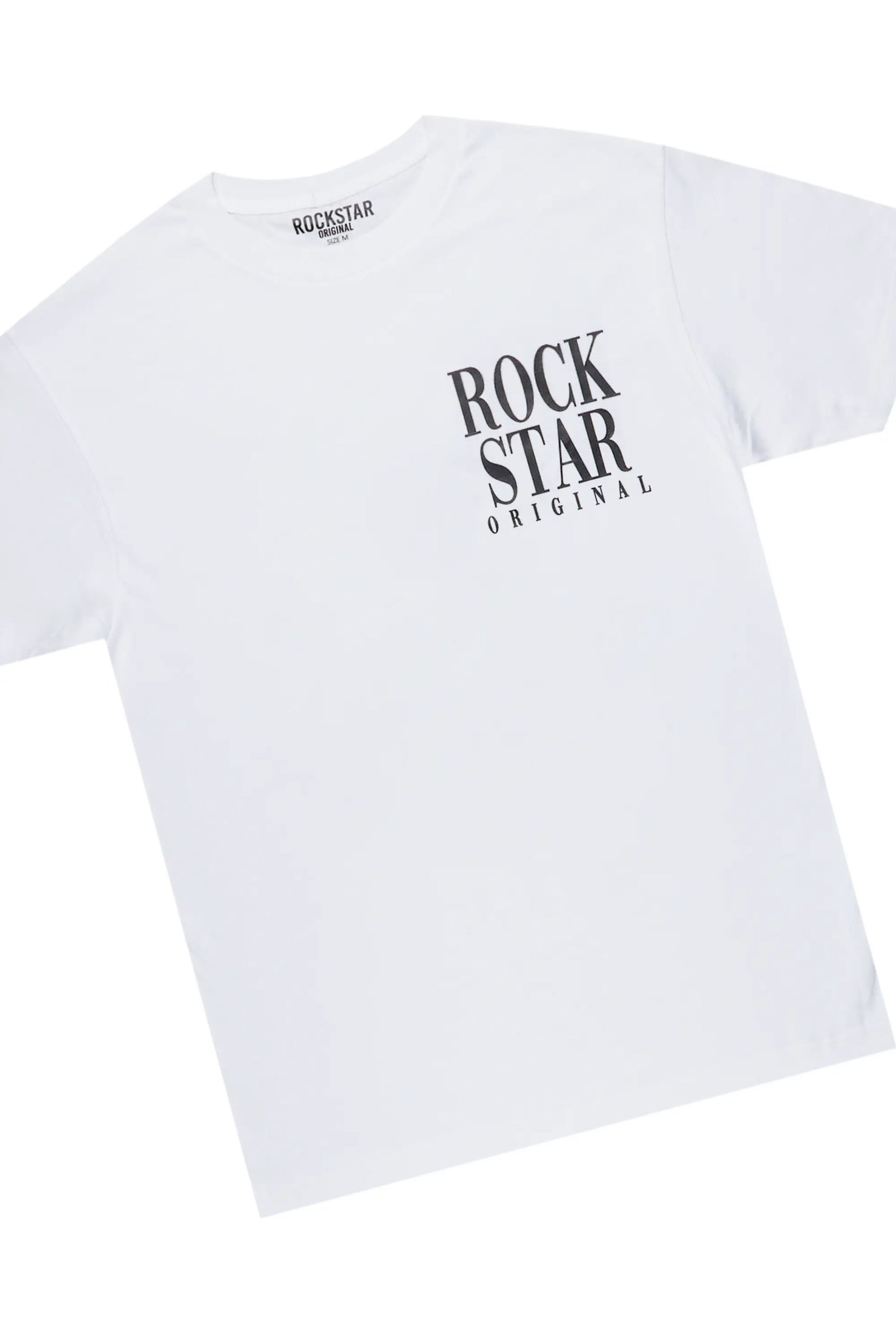 Dayte Nite White T-Shirt & Shake Tree Camo Stacked Flare Jean