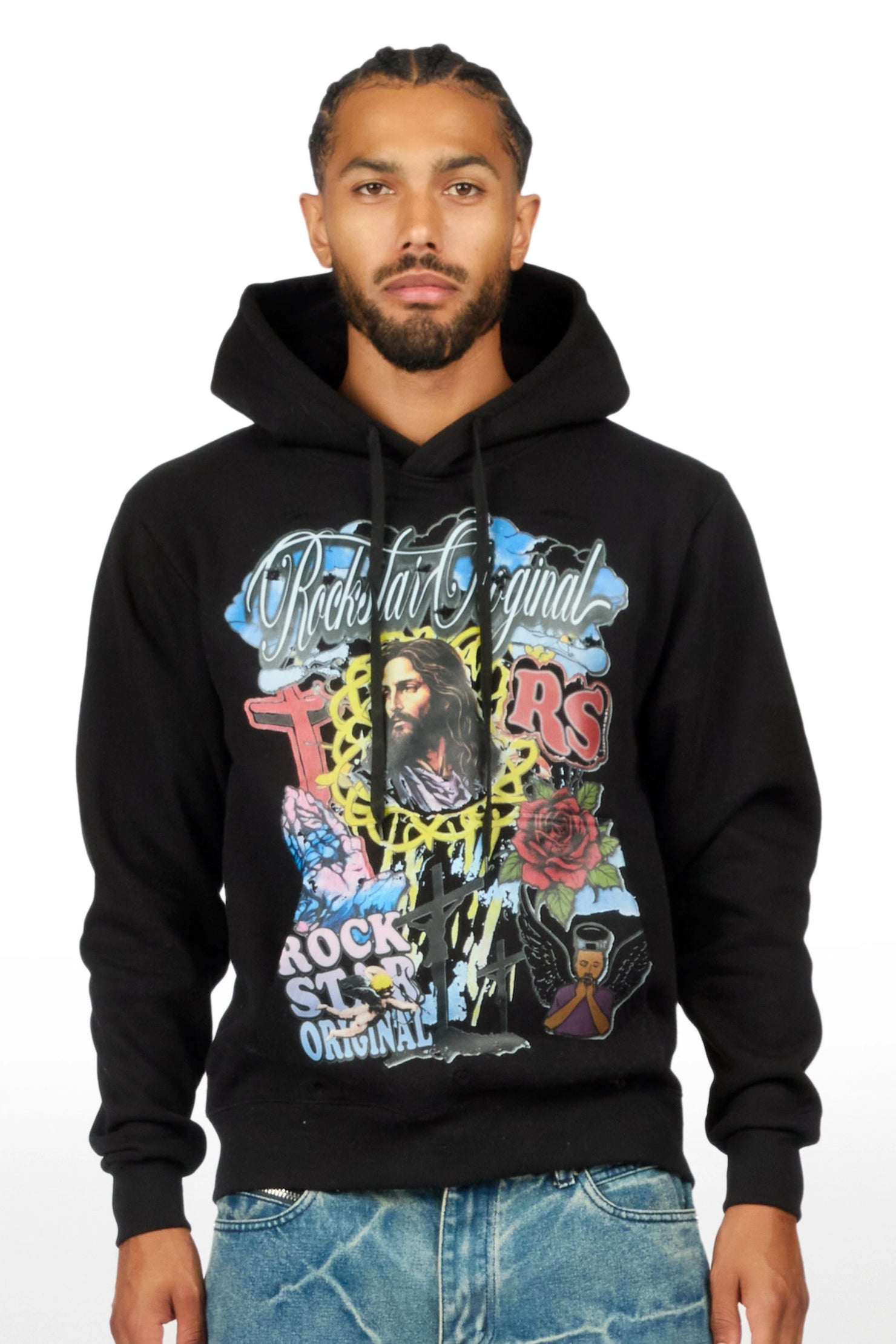 Ravion Black Graphic Hoodie