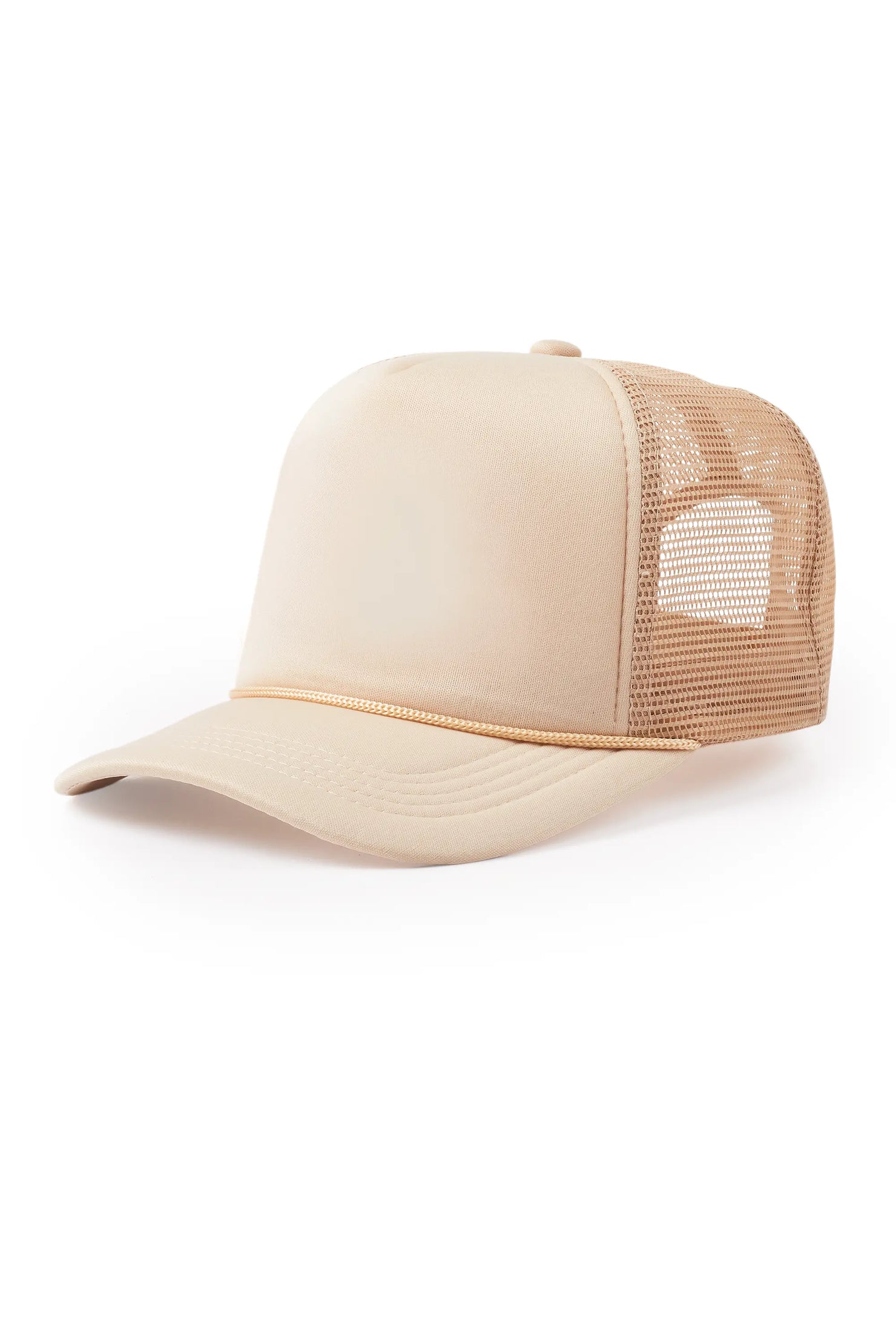 Mens Khaki Basic Trucker Hat