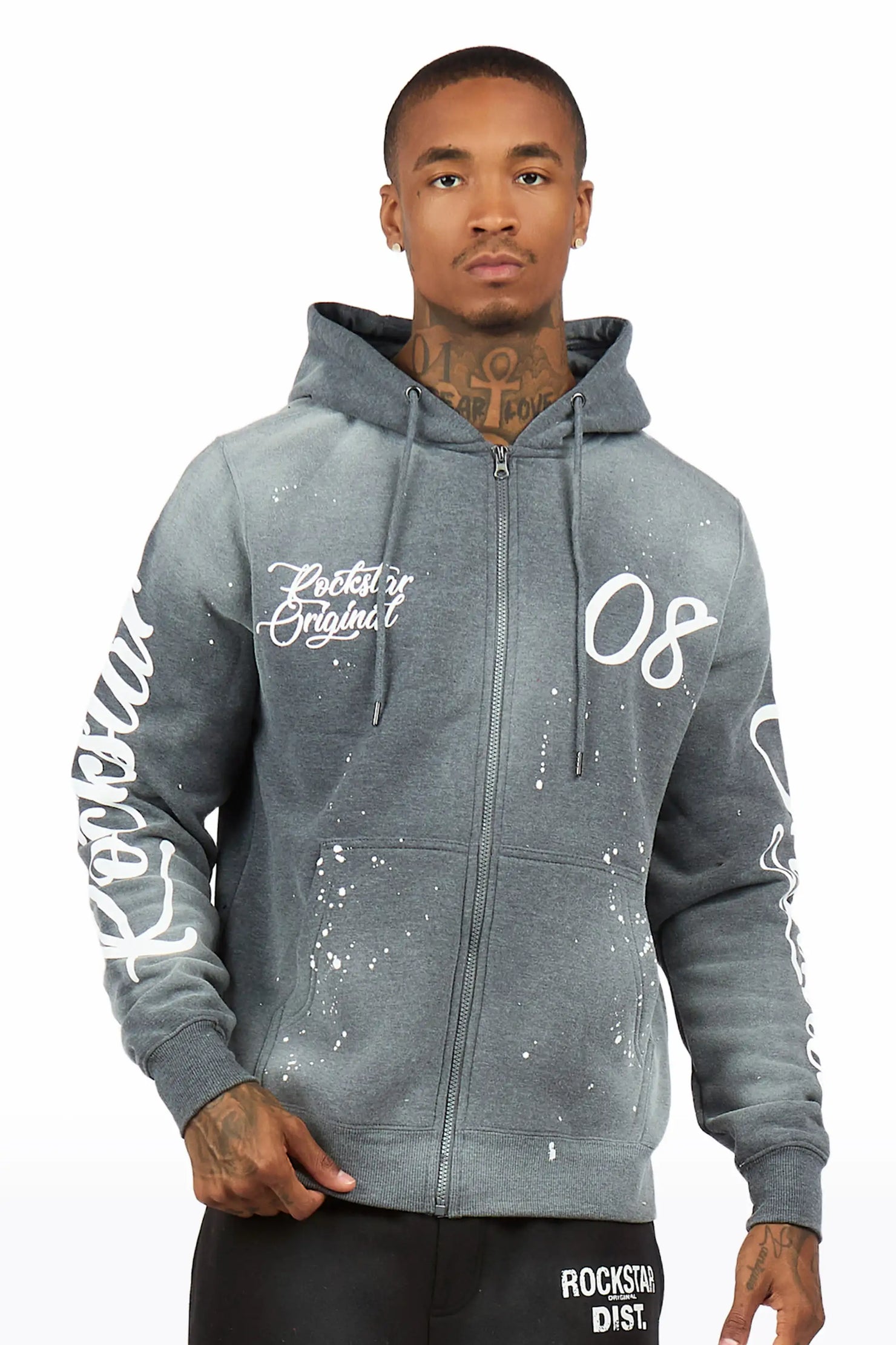 Hanif 2.0 Vintage Grey Zip Up Hoodie