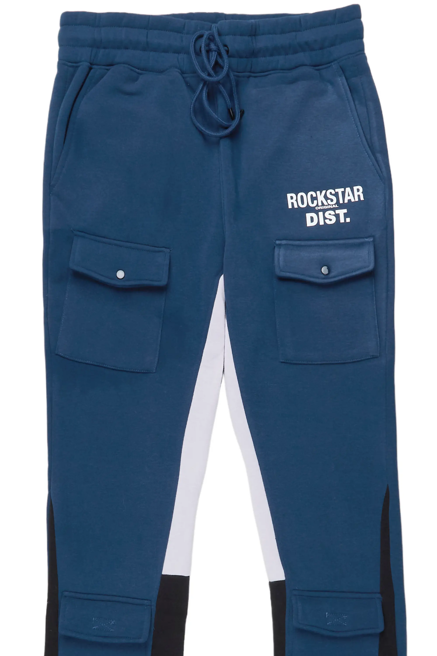 Joncarlo Navy Stacked Flare Track Pant– Rockstar Original