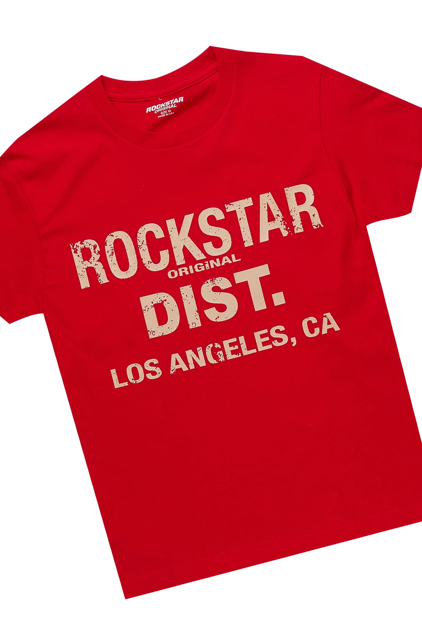 Girls Lake Red T-Shirt/Stacked Nylon Flare Set