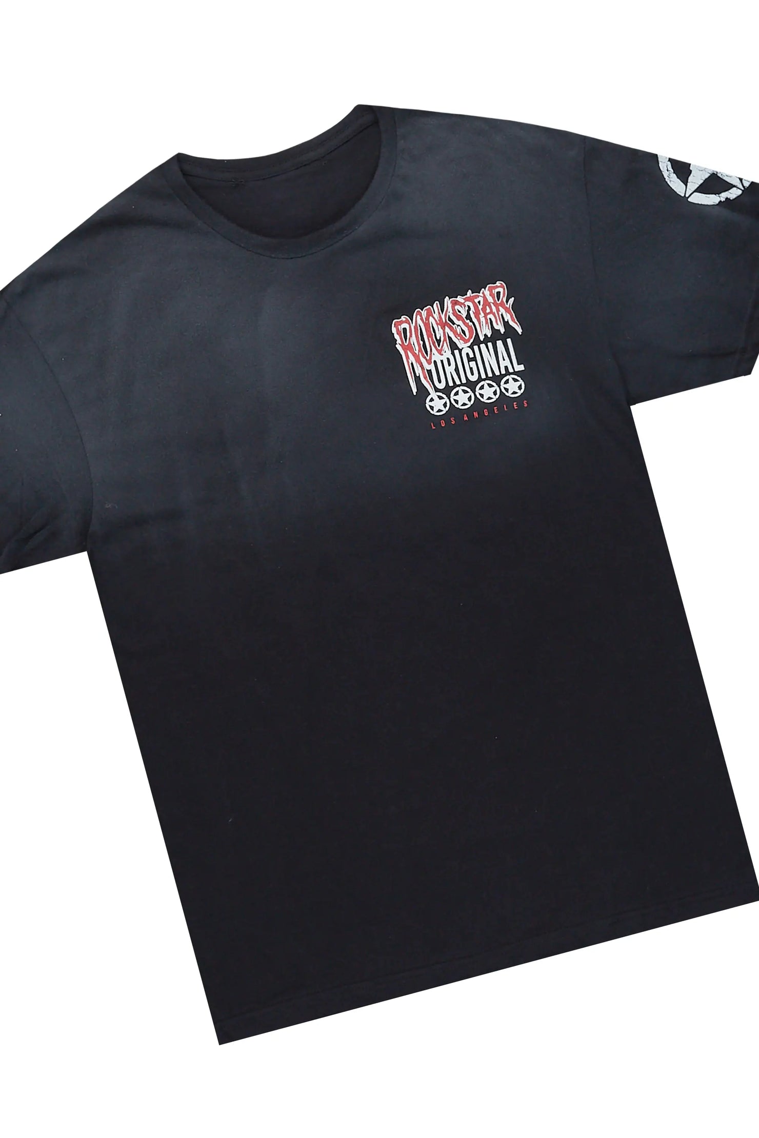 Wizzurd Black T-Shirt/Stacked Flare Pant Set