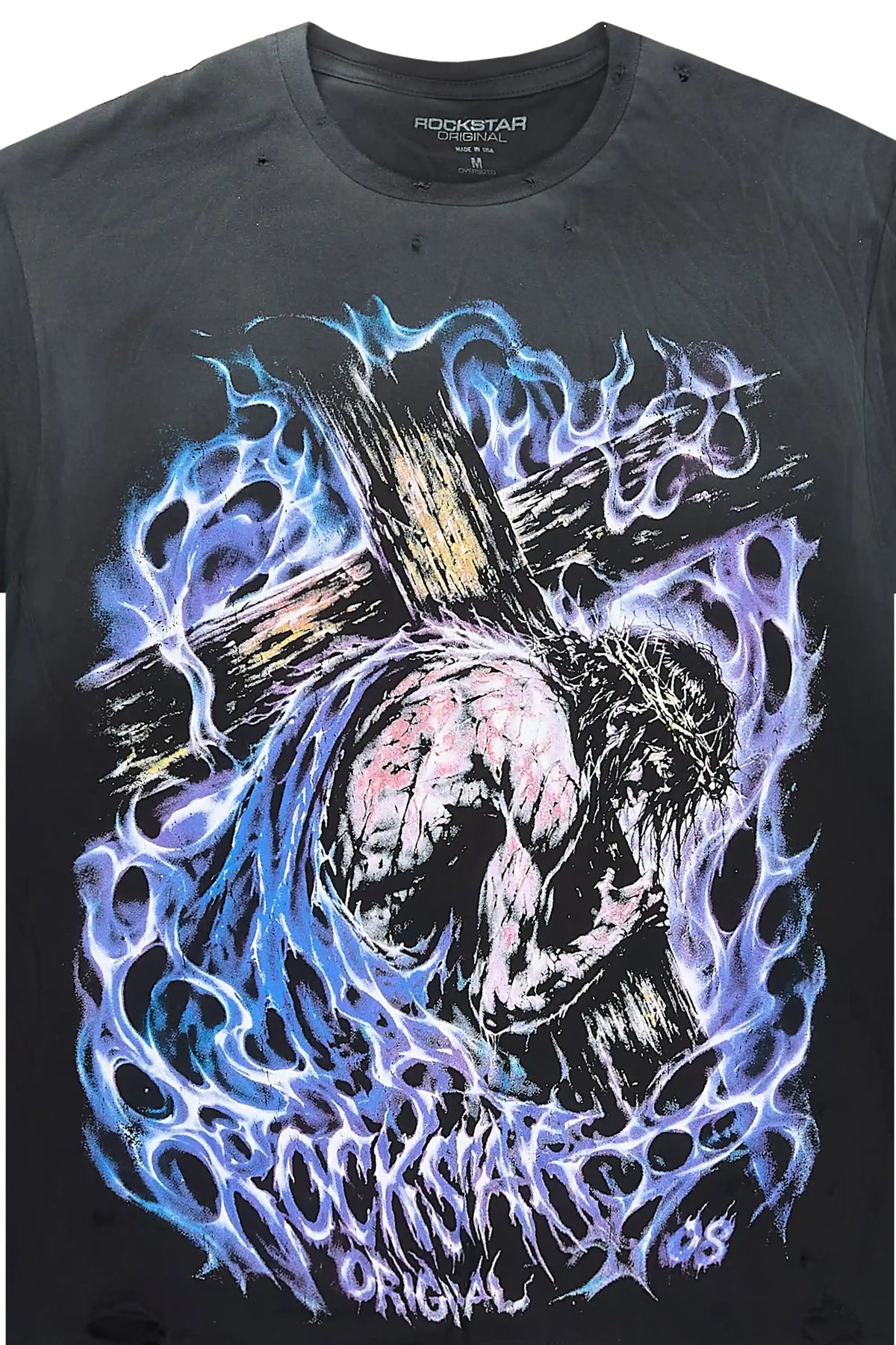 Brixen Black Oversized Graphic T-Shirt