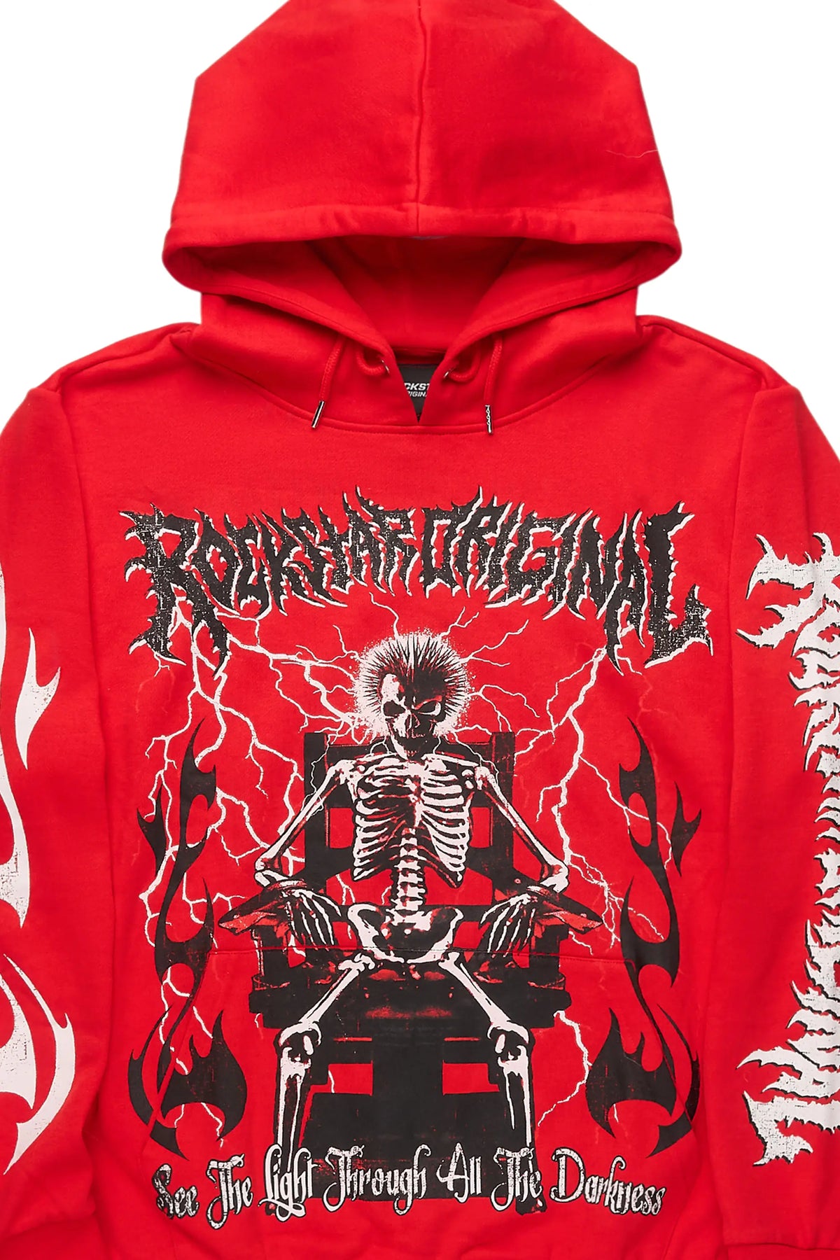 Deathrow Red/White Graphic Hoodie