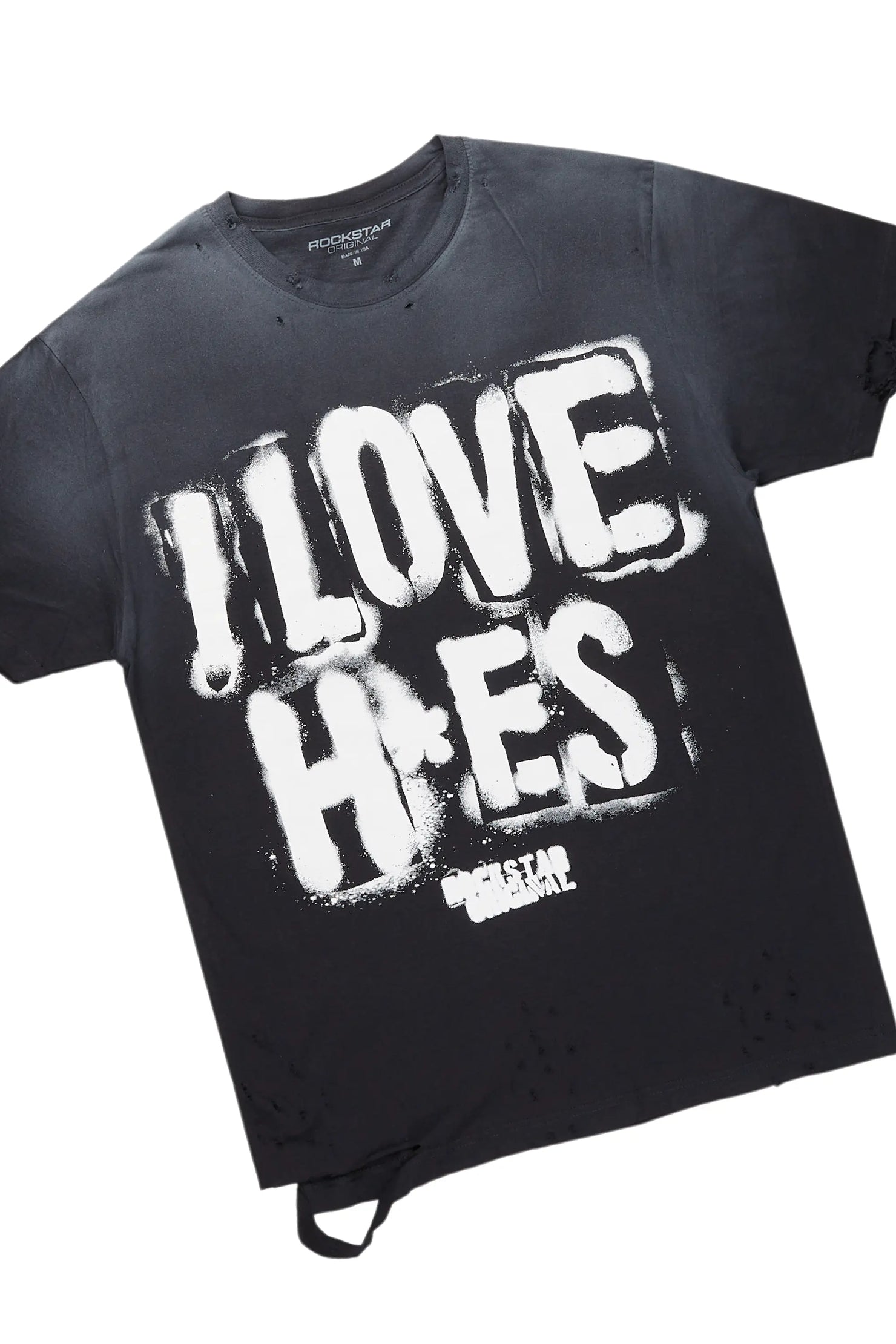 Banyan Black Graphic T-Shirt/Dag Stacked Flare Jean Set