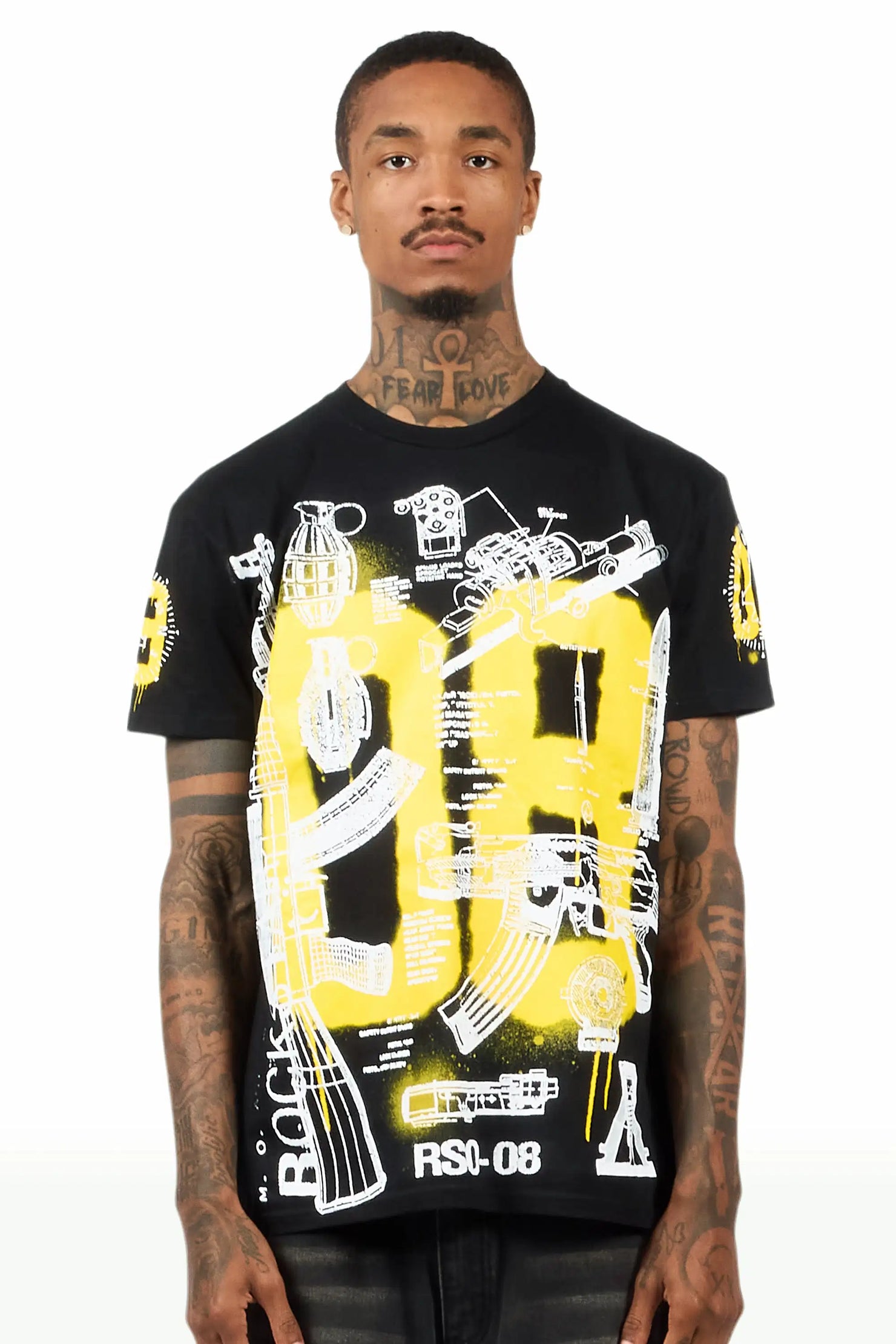 Nesta 2.0 Black Oversized Graphic T-Shirt