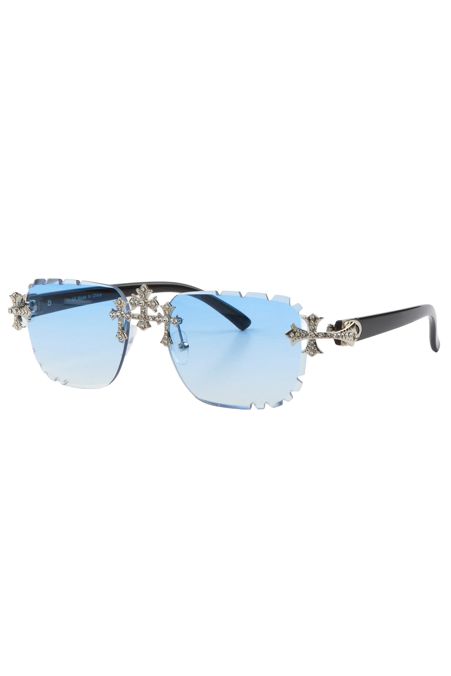 Jerz Blue/Silver Square Rectangle Sunglass