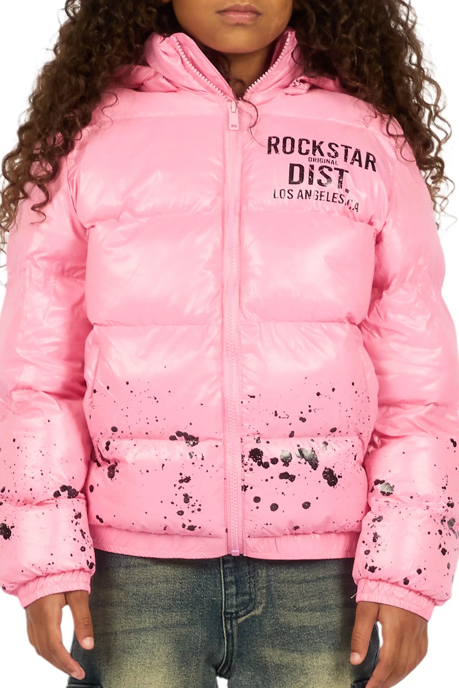 Girls Art Dist. 2.0 Pink Puffer Jacket