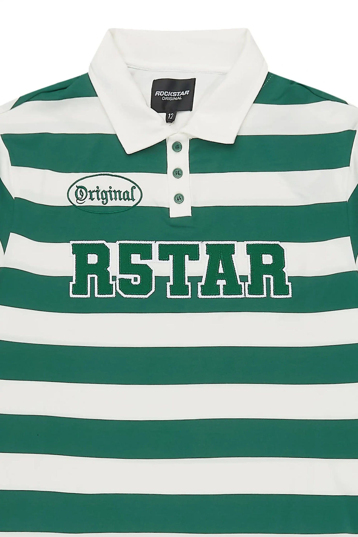 Boys Fintan Green/Cream Polo