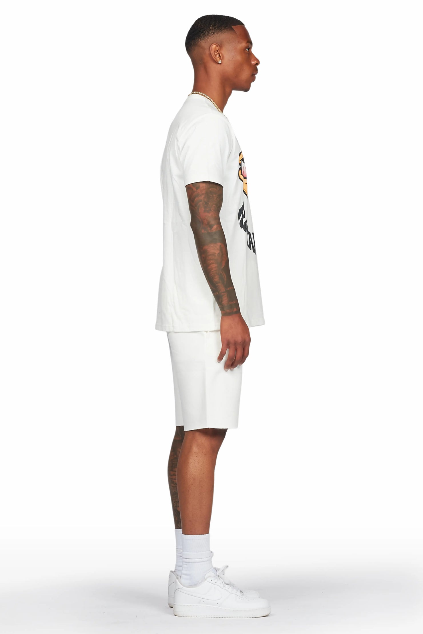 Highya White T-Shirt/Short Set