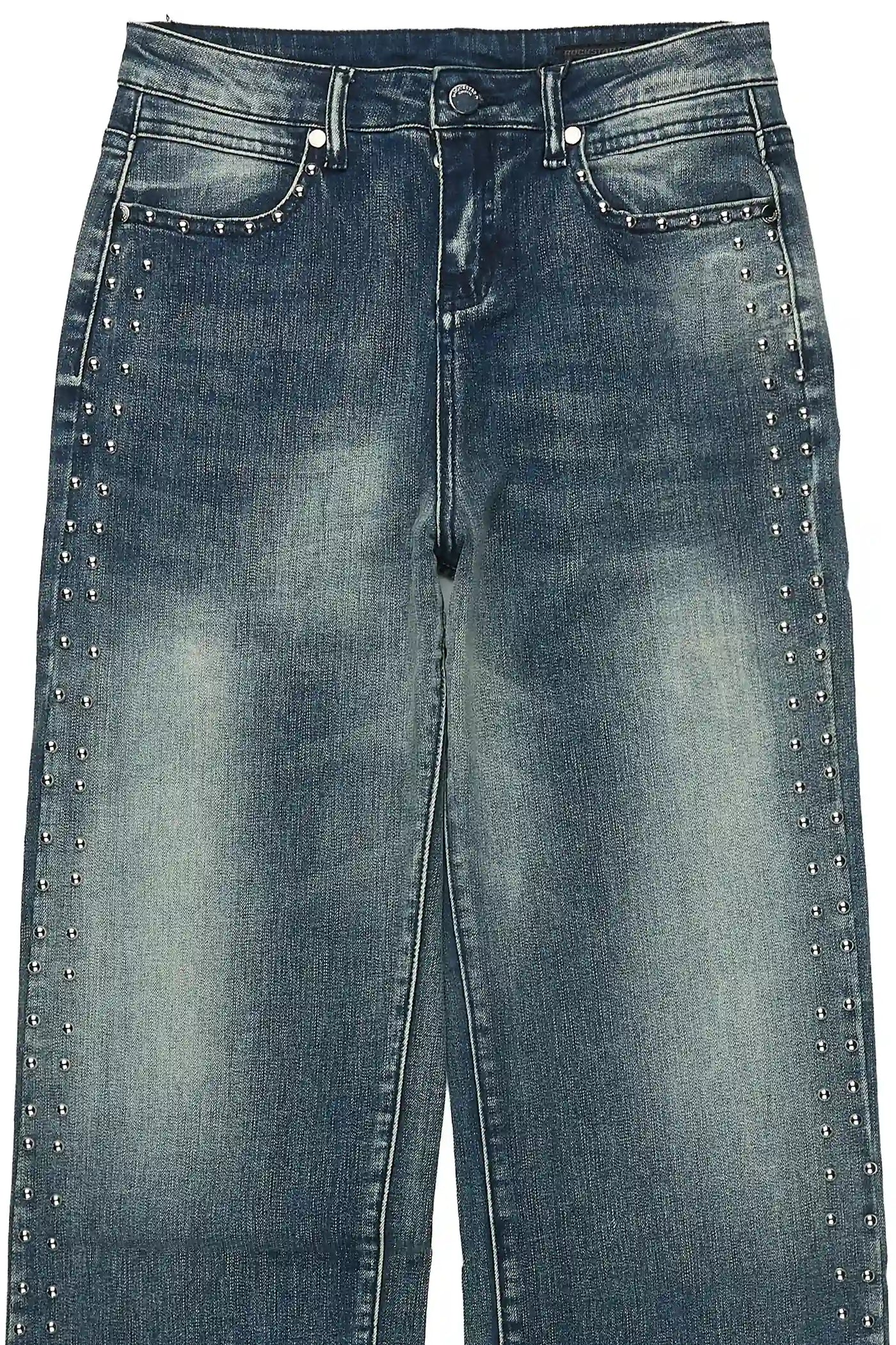 Boys Lavi Blue Rhinestone Straight Fit Jean