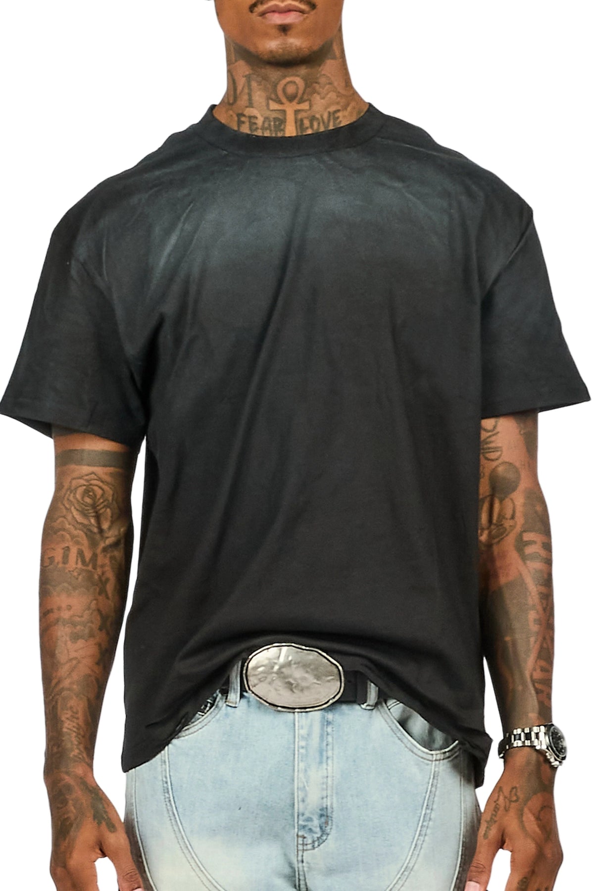 Kalix Black Oversized Graphic T-Shirt