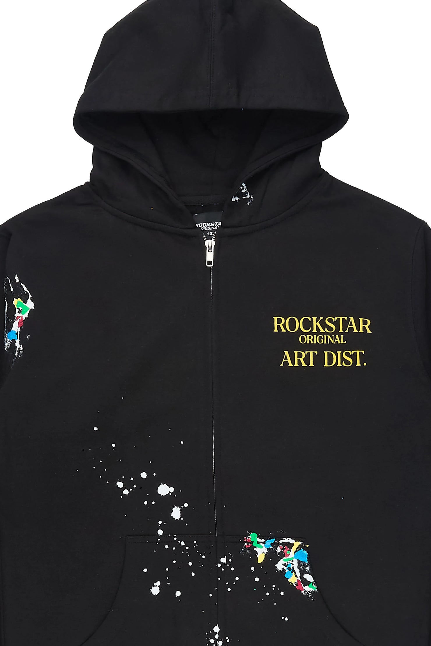 Boys Art Dist Black Graphic Zip Up Hoodie