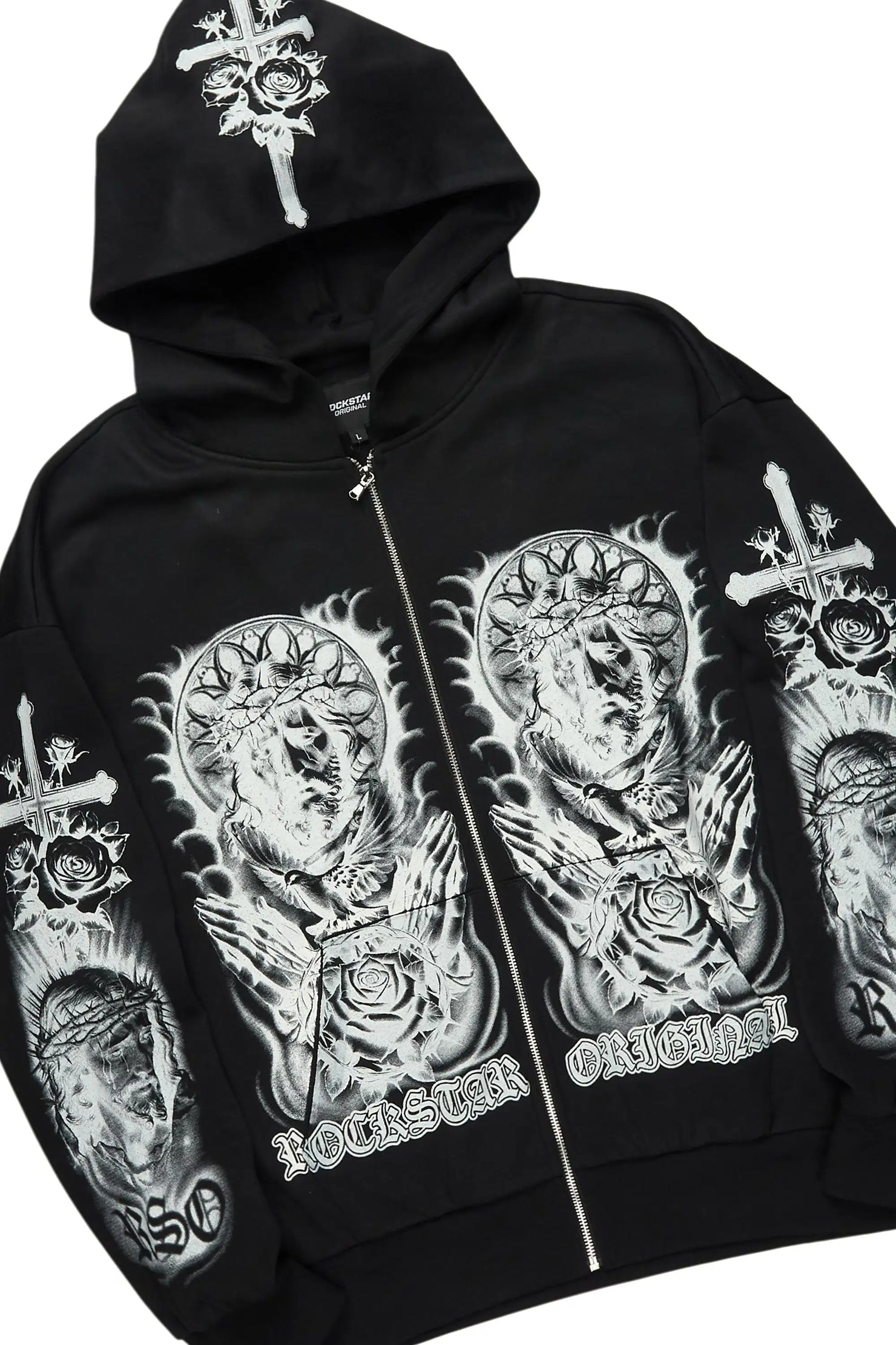 Blasted Black/White Hoodie/Baggy Pant Track Set