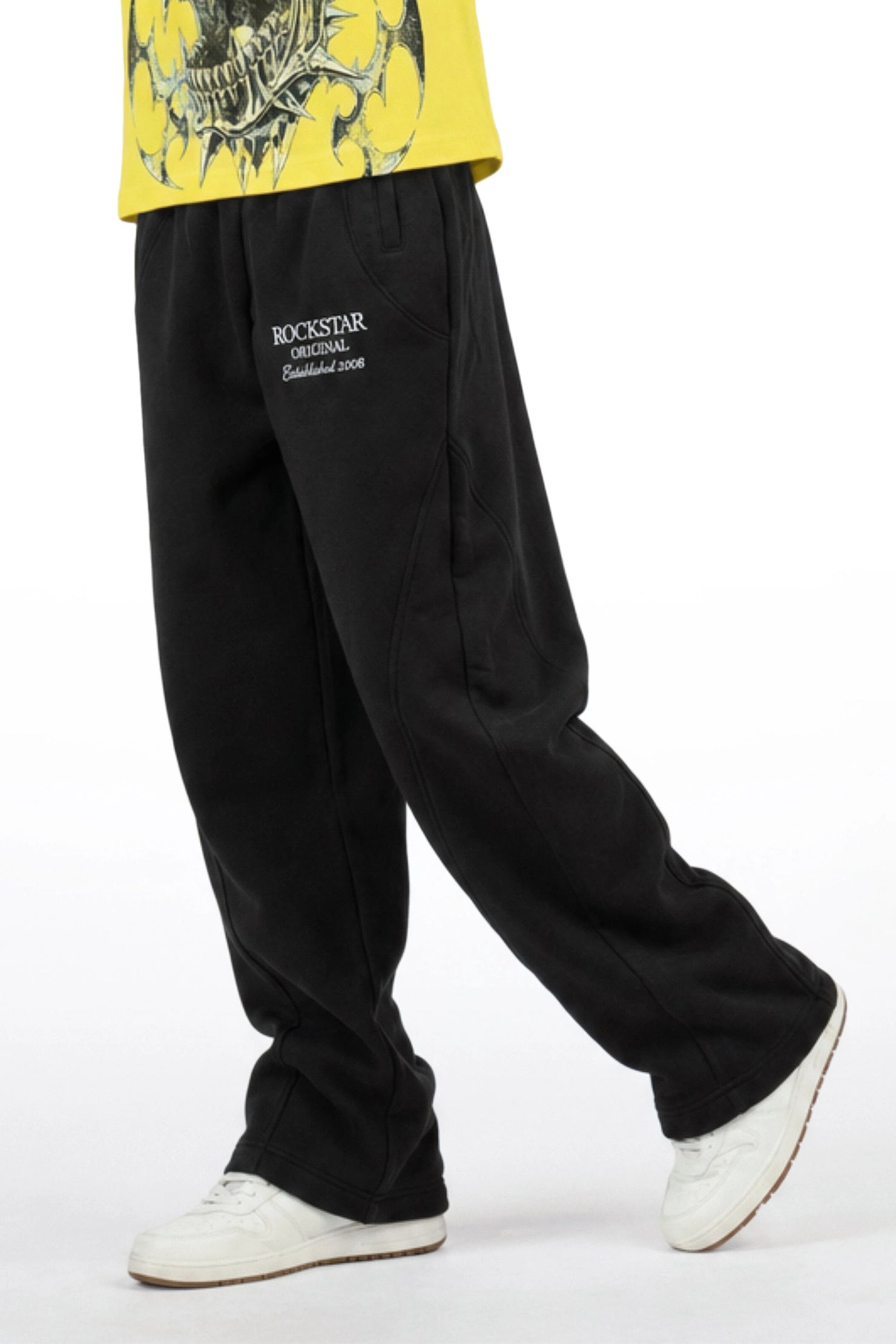 Boys Maximillian Black Gabby Barrel Sweatpant