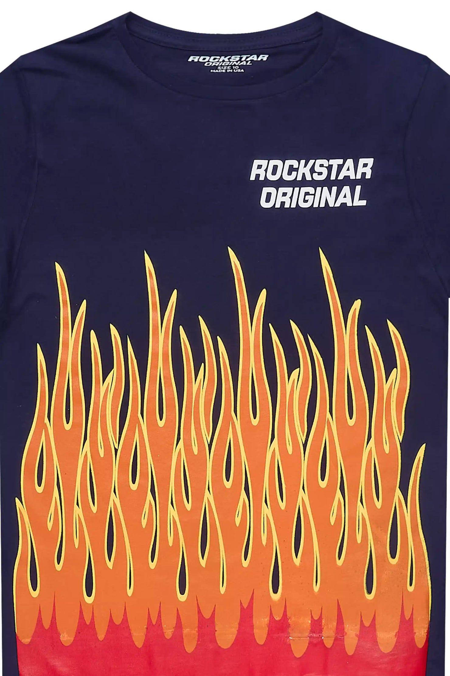 Boys Roeland Navy/Red Graphic T-Shirt