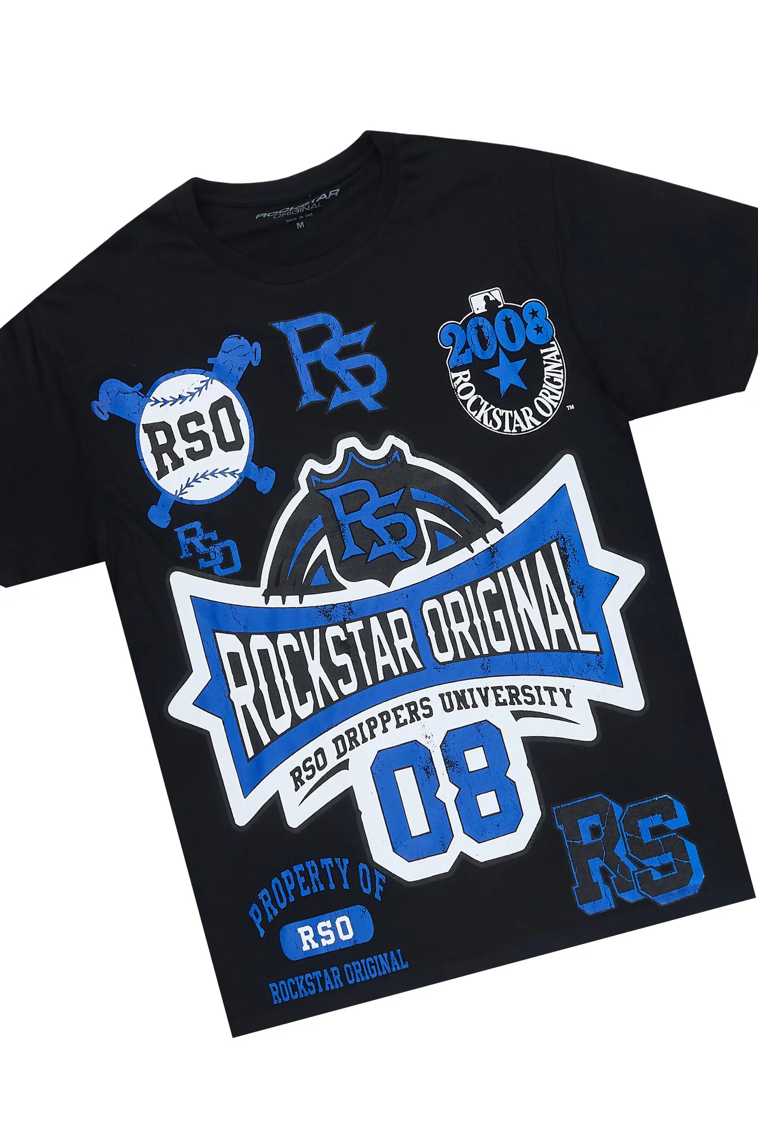 Mavrix Black/Beige T-shirt/Stacked Flare Track Pant Set