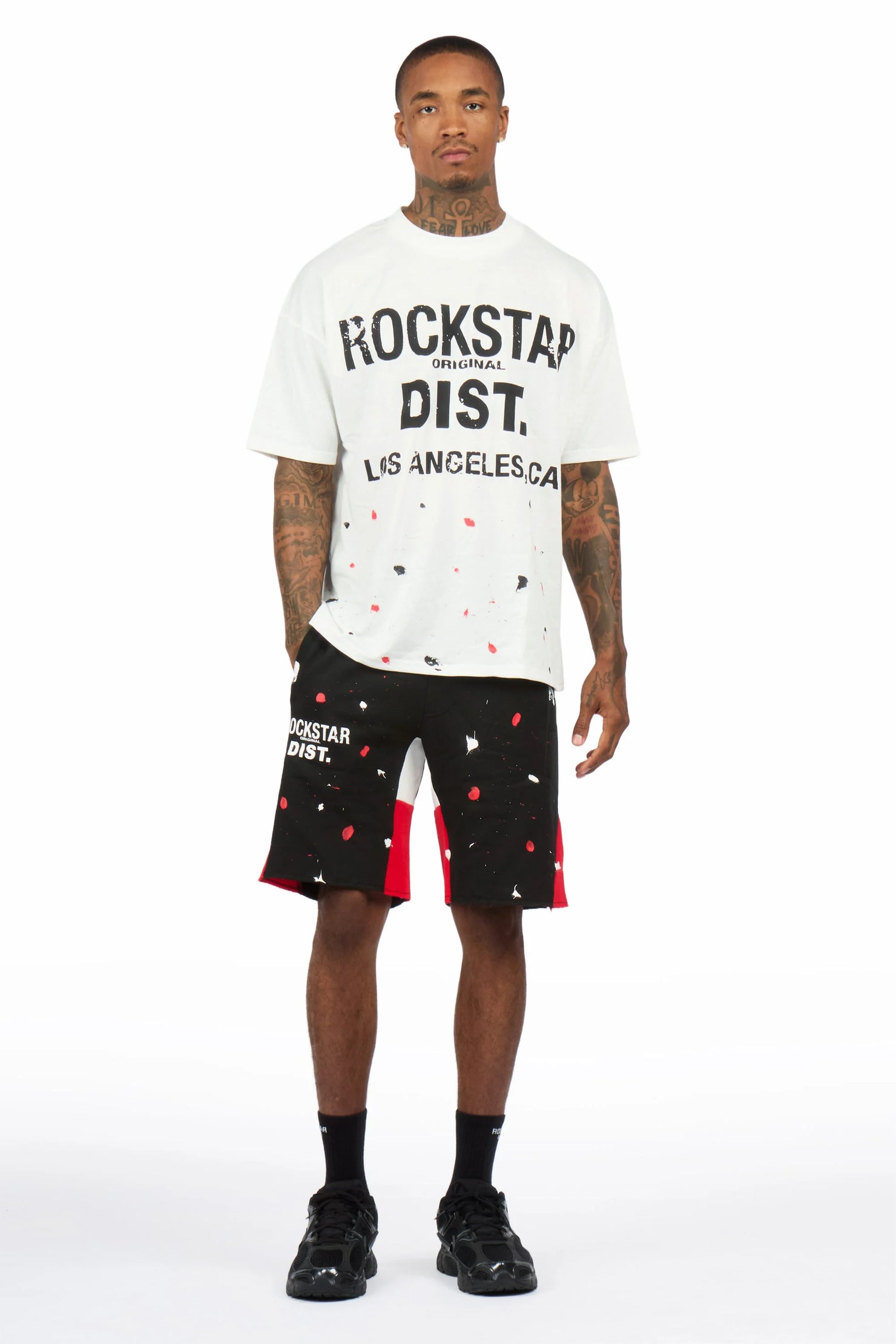 Scottie White/Black Painter T-Shirt/Short Set