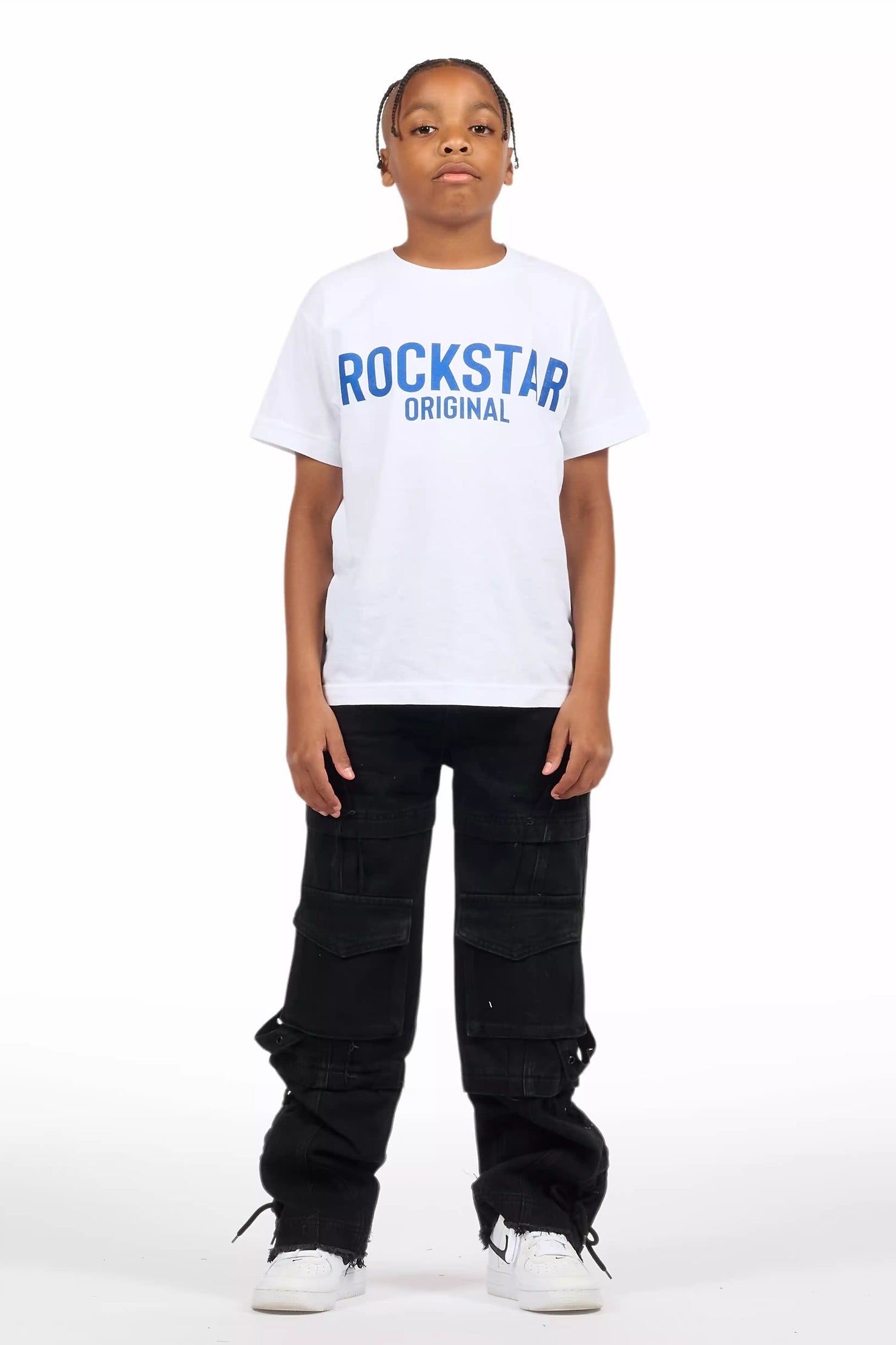 Boys Three Maxi Jet Black Baggy Fit Jean