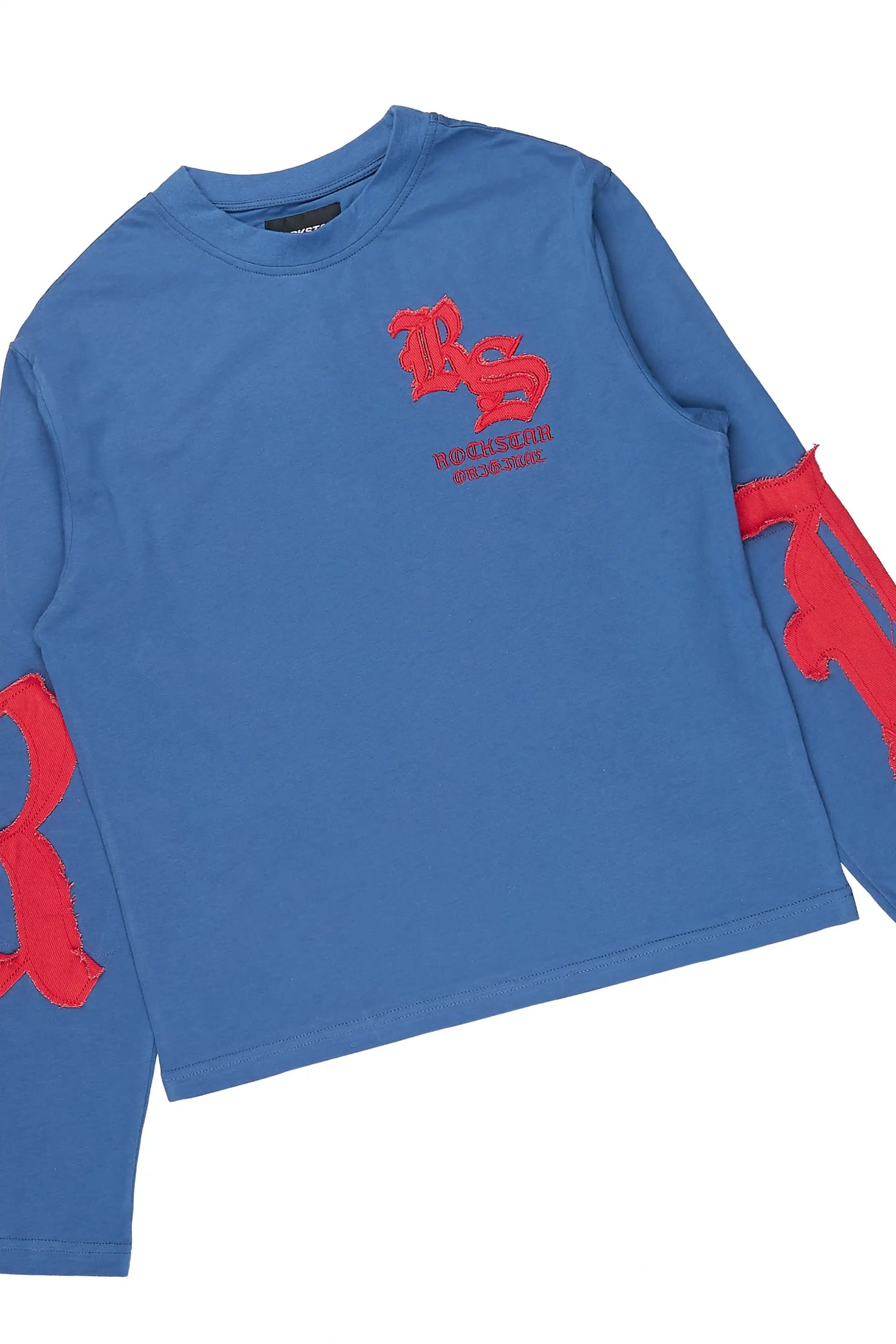 Boys Shire Navy/Red Long Sleeve Stacked Track Set