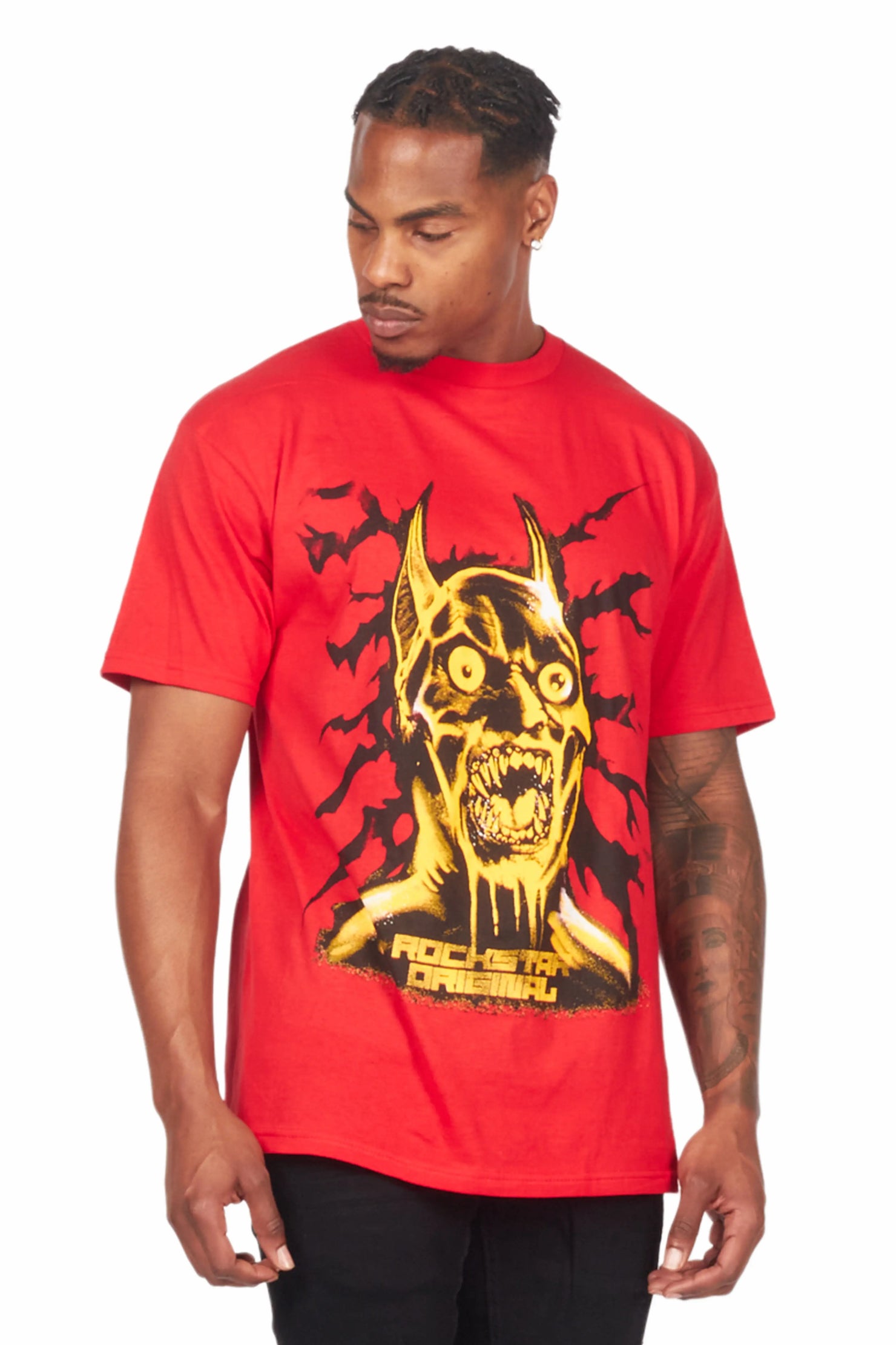 Scared Red Graphic T-Shirt