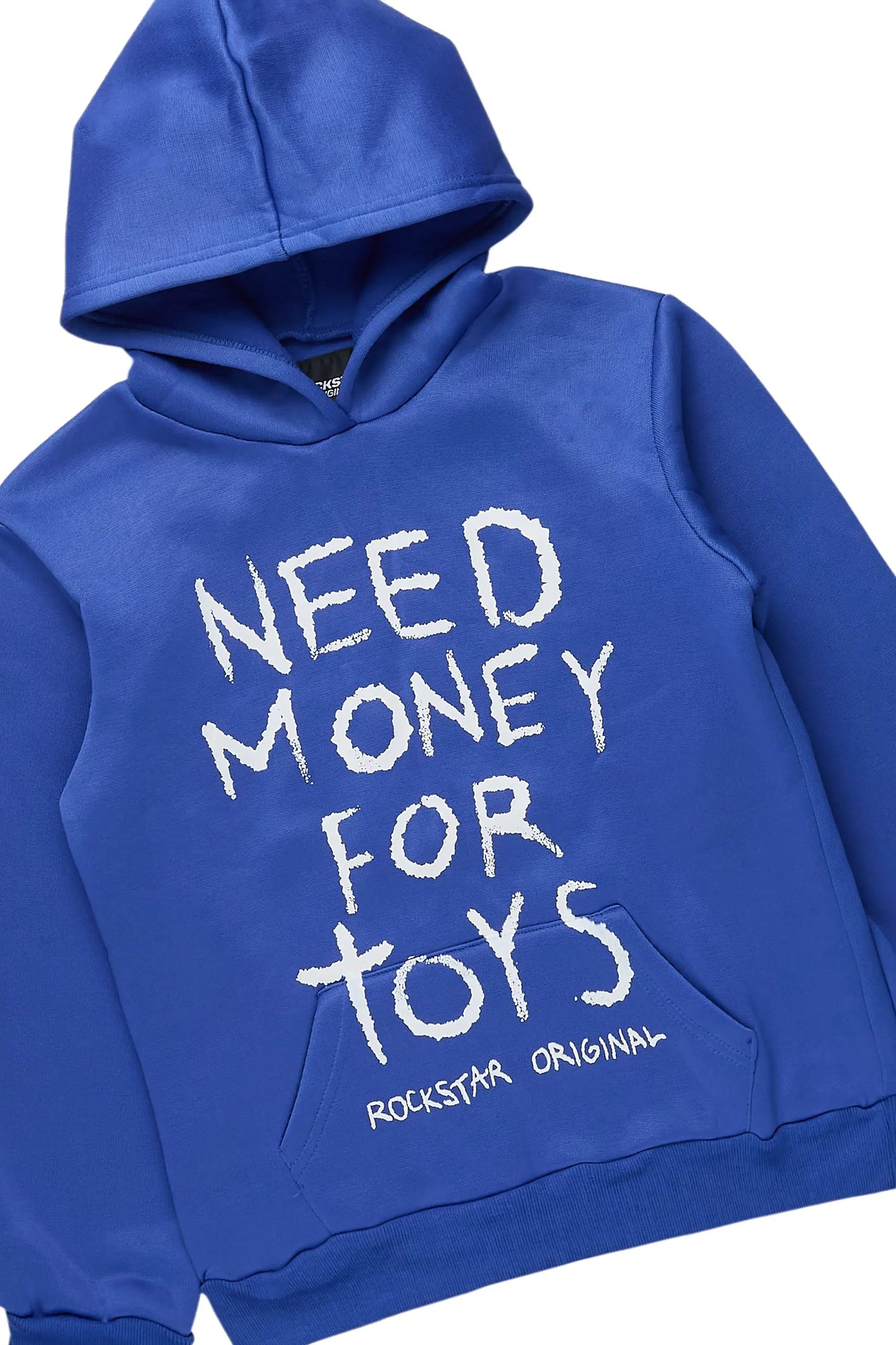 Boys M4 Toys Royal/White Hoodie Stacked Track Set