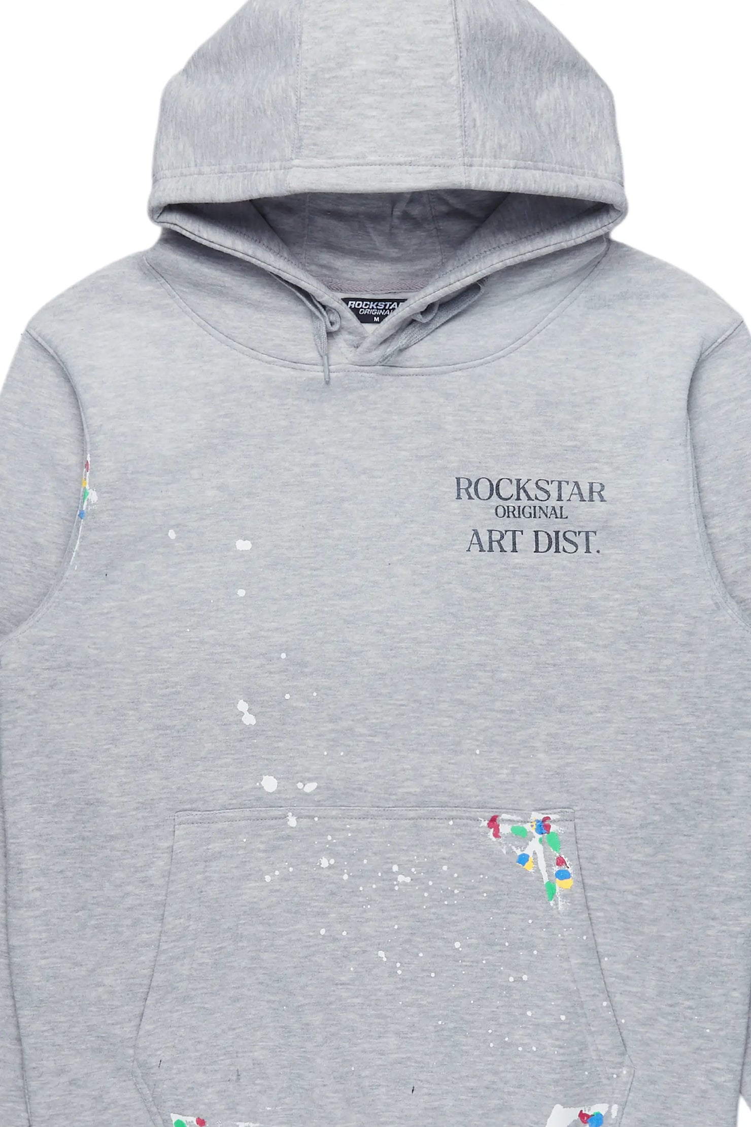 Rockstar Art Dist. Grey Graphic Hoodie