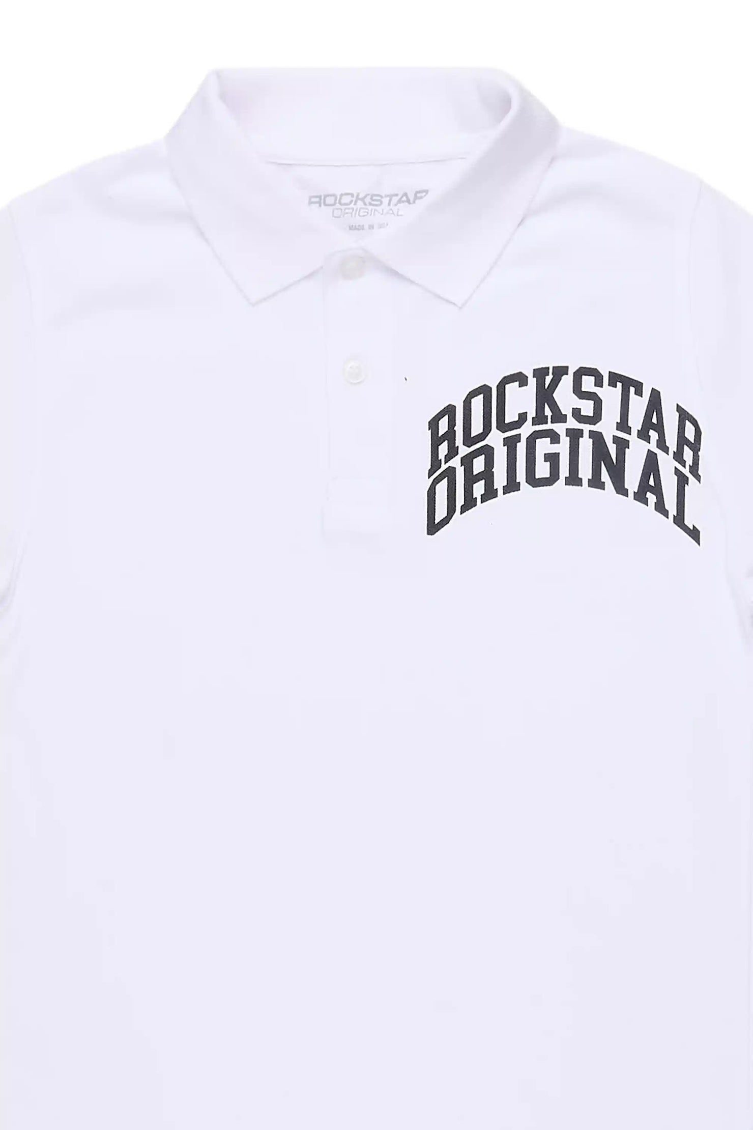 Boys Pete White/Black Polo