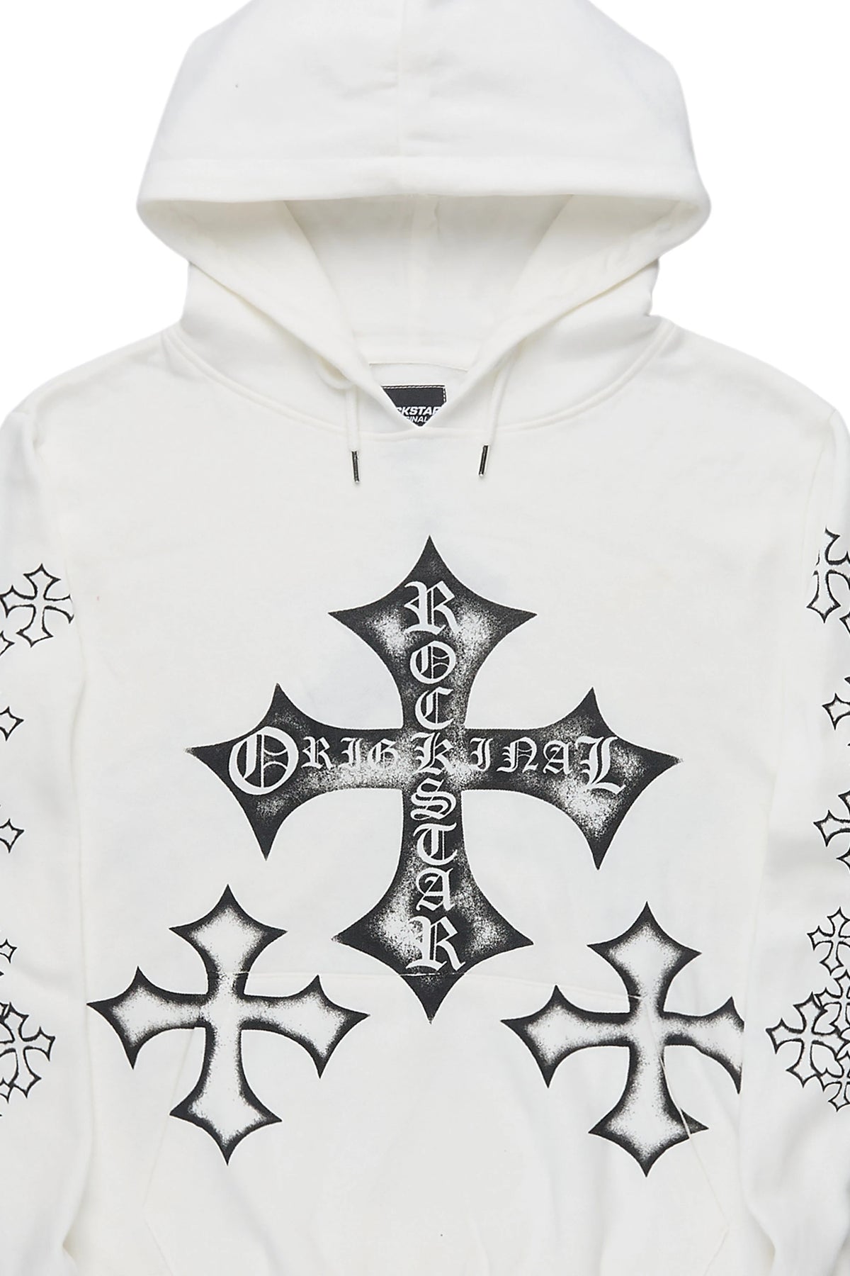 Marzion White/Black Graphic Hoodie