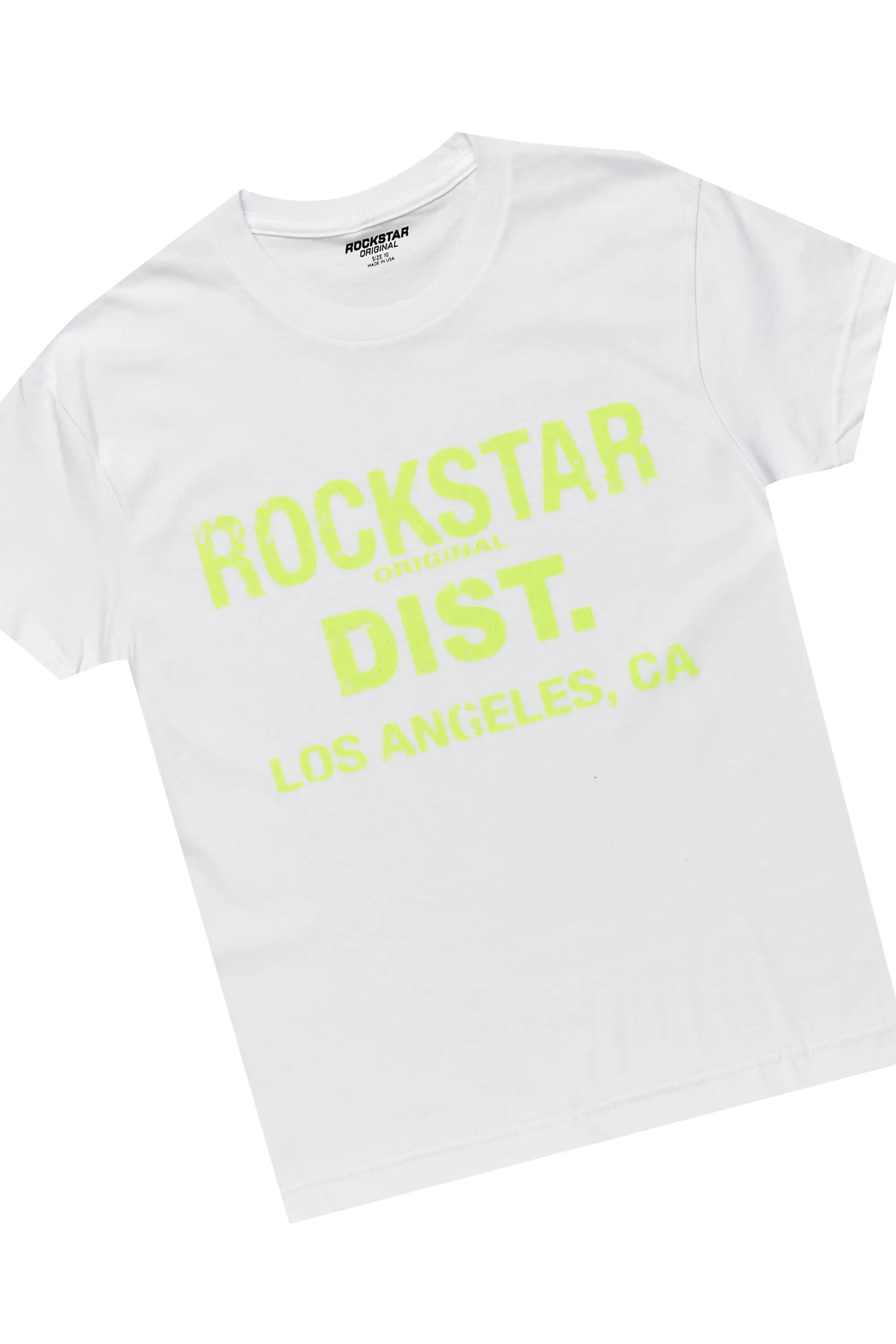 Boys Eddie White/Yellow T-Shirt/Denim Short Set