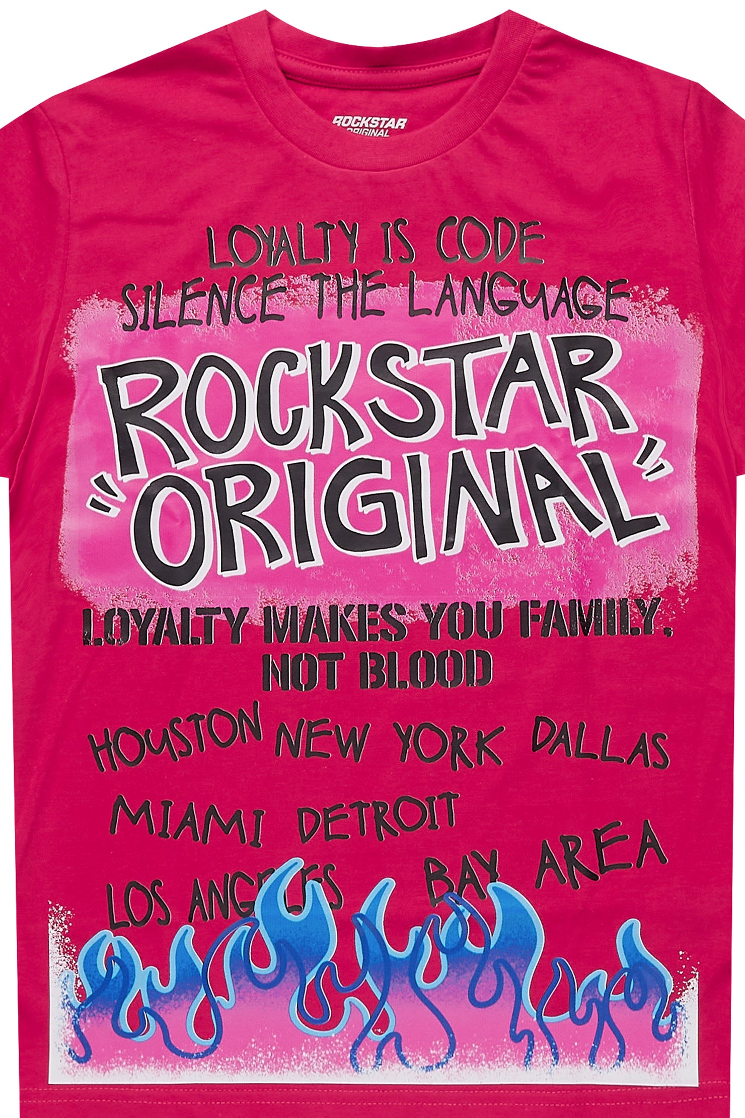 Girls Bridgette Fuchsia/Black Graphic T-Shirt