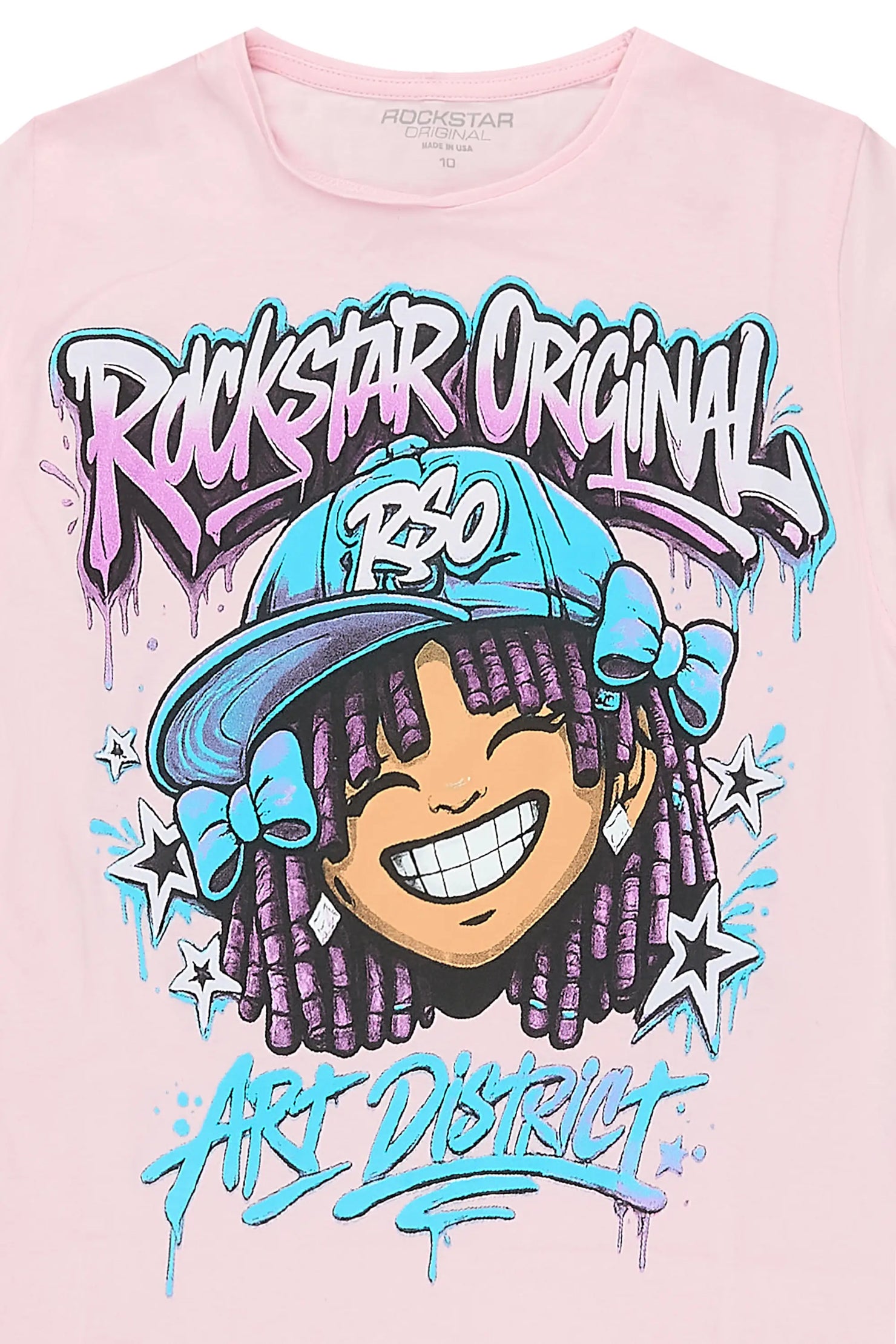 Girls Aze Pink Graphic T-Shirt