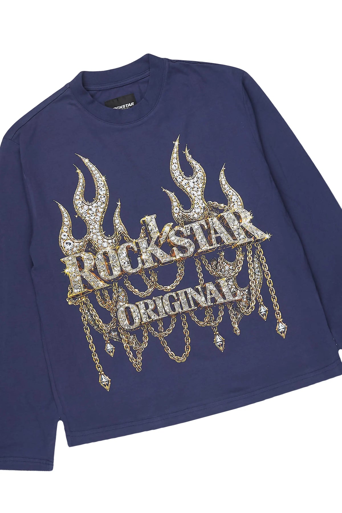 Boys Izzo Navy/Blue Long Sleeve T-Shirt Stacked Painter Jean Set