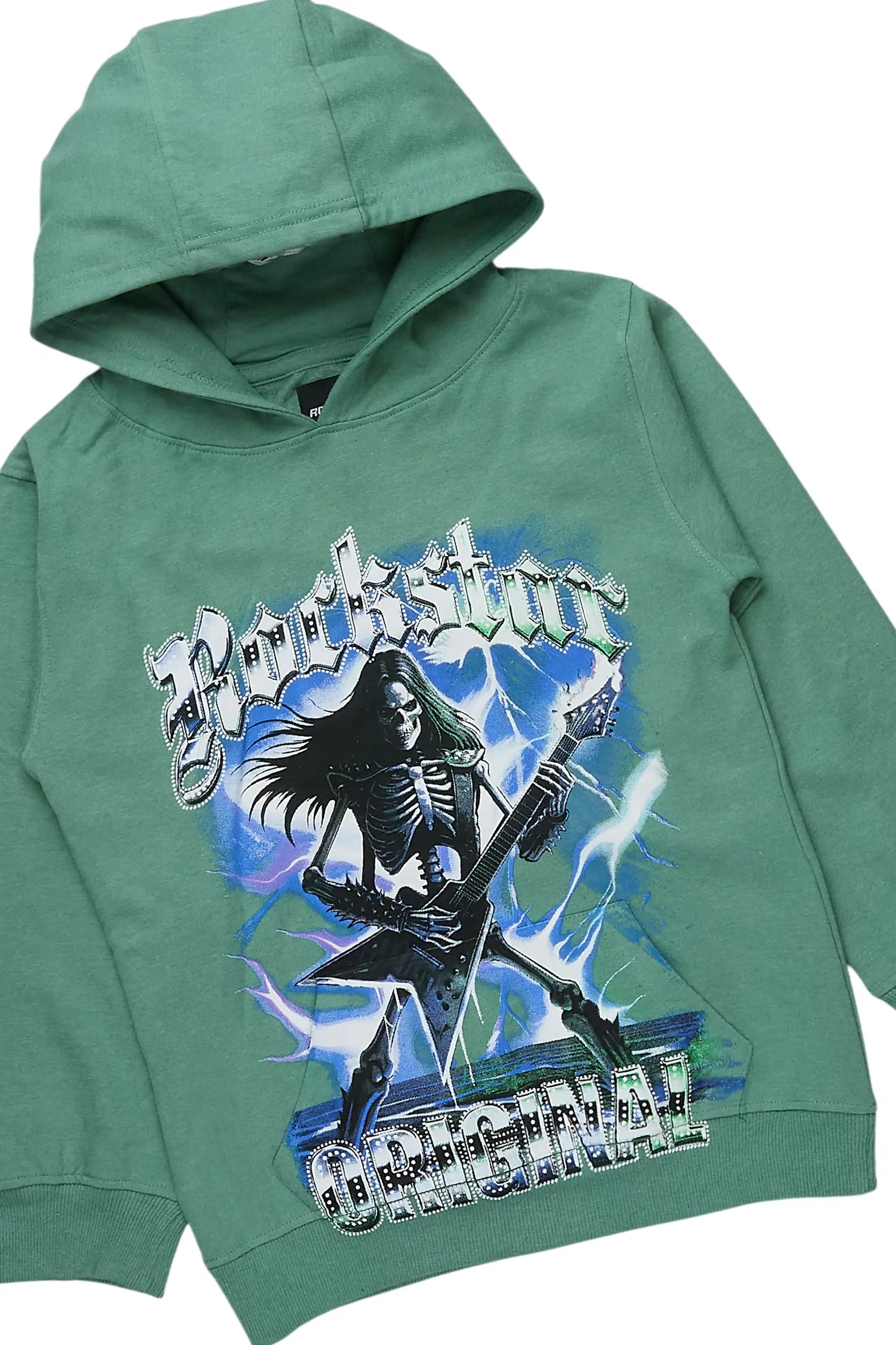 Boys Wekken Sage Hoodie Stacked Flare Track Set