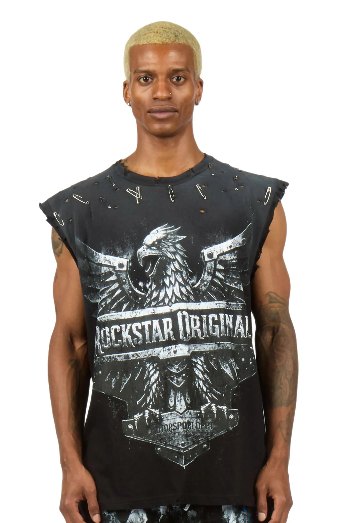 Wilsander Black Oversized Cut Off T-Shirt