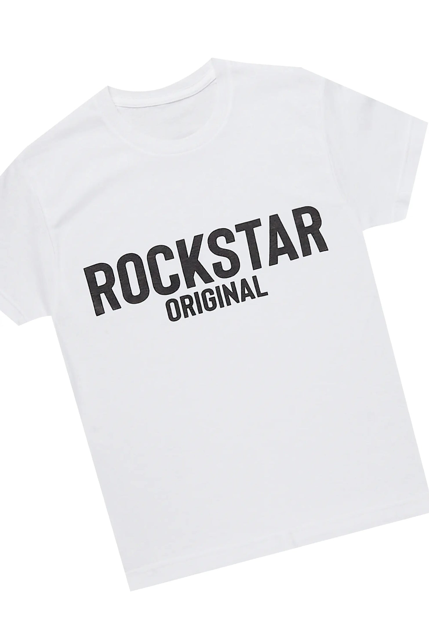 Boys Sana White/Grey T-Shirt Cargo Short Set