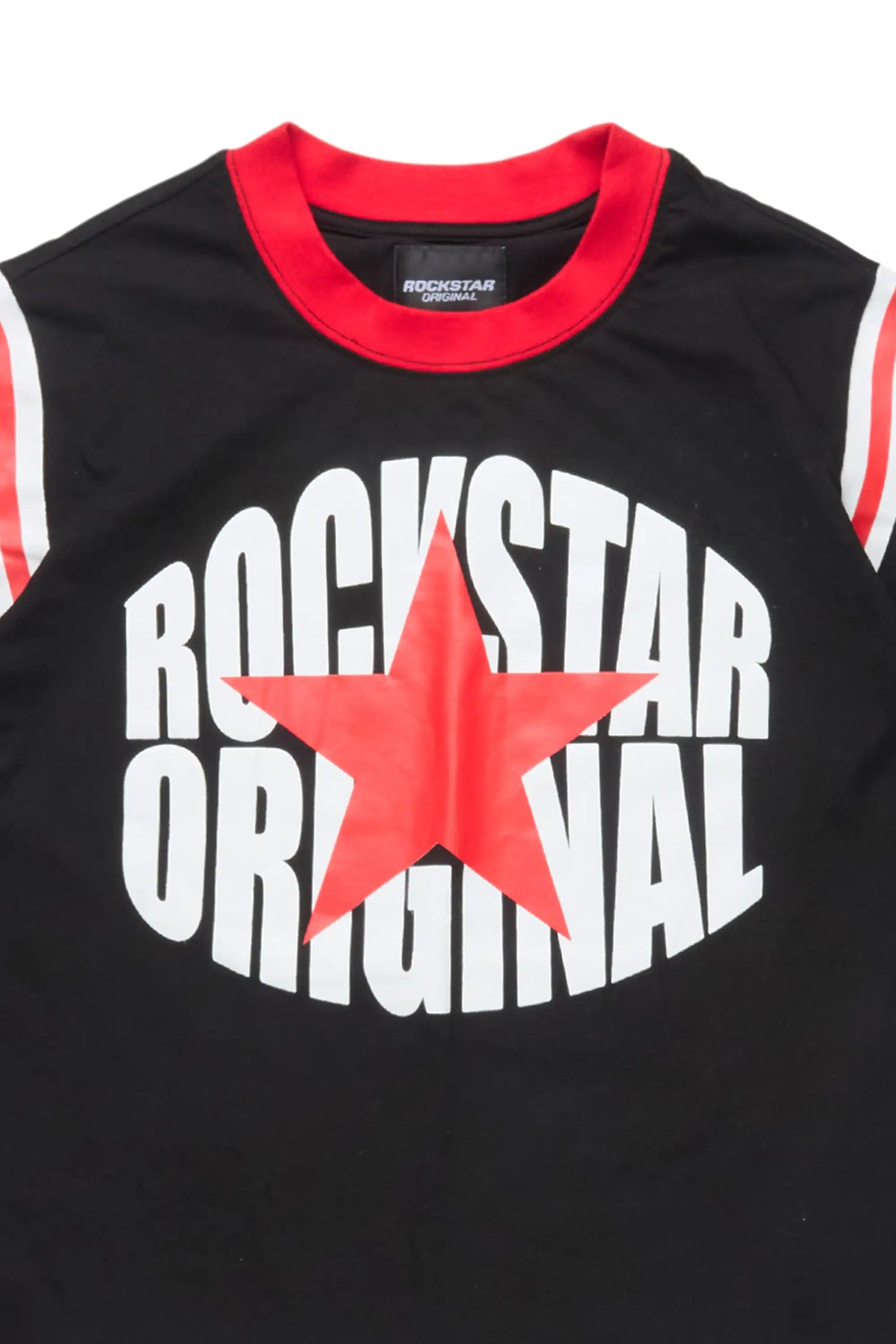 Boys States Black/Red Jersey Tee