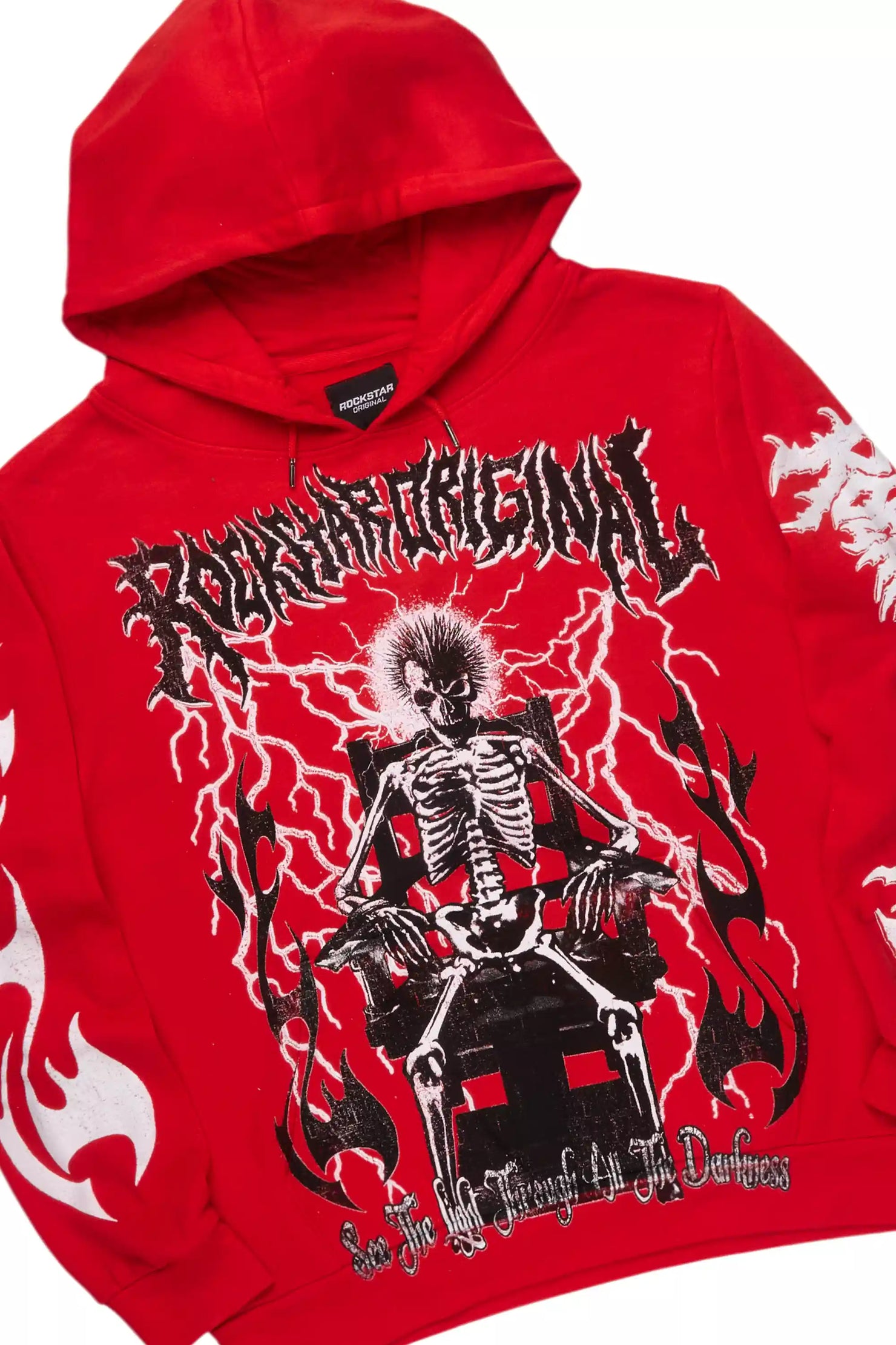 Deathrow Red/Black Hoodie/Stacked Track Pant Set W/Insert