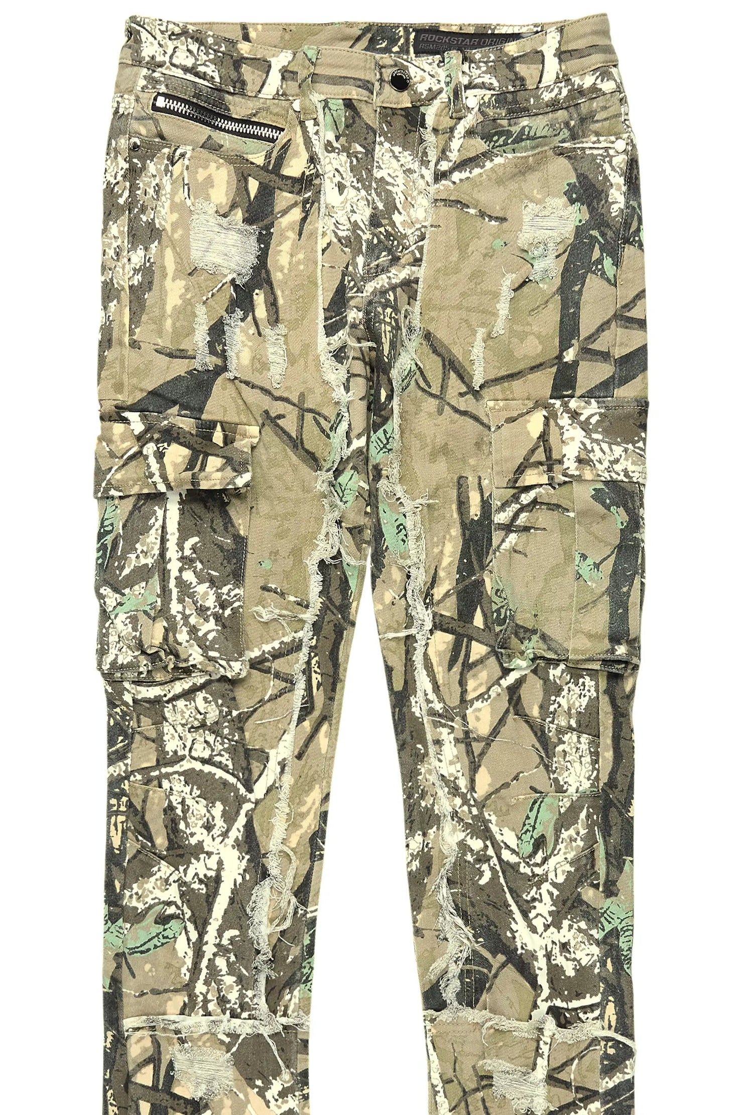 Aftermath Tree Camo Stacked Flare Jean