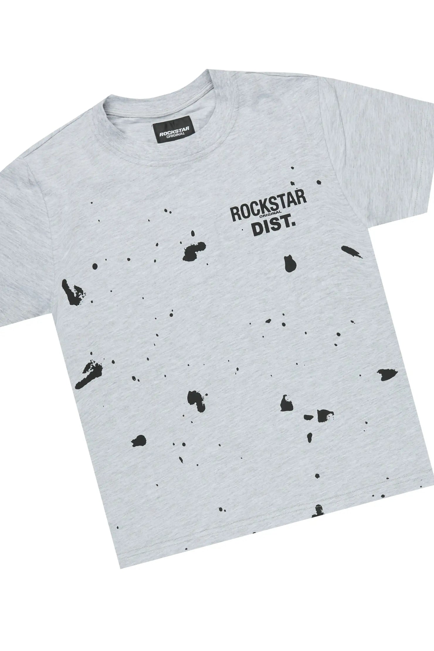 Boys Raffer Heather Grey/Heather Grey T-Shirt Jort Set