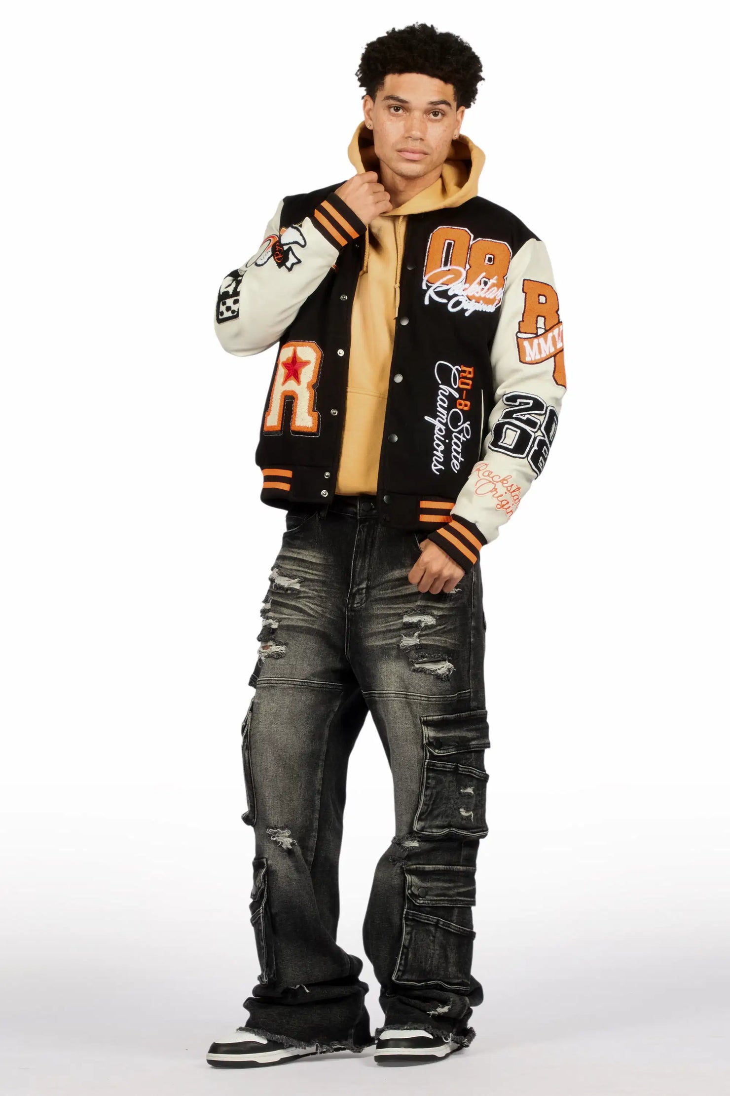 Keylor Washed Black Baggy Fit Jean