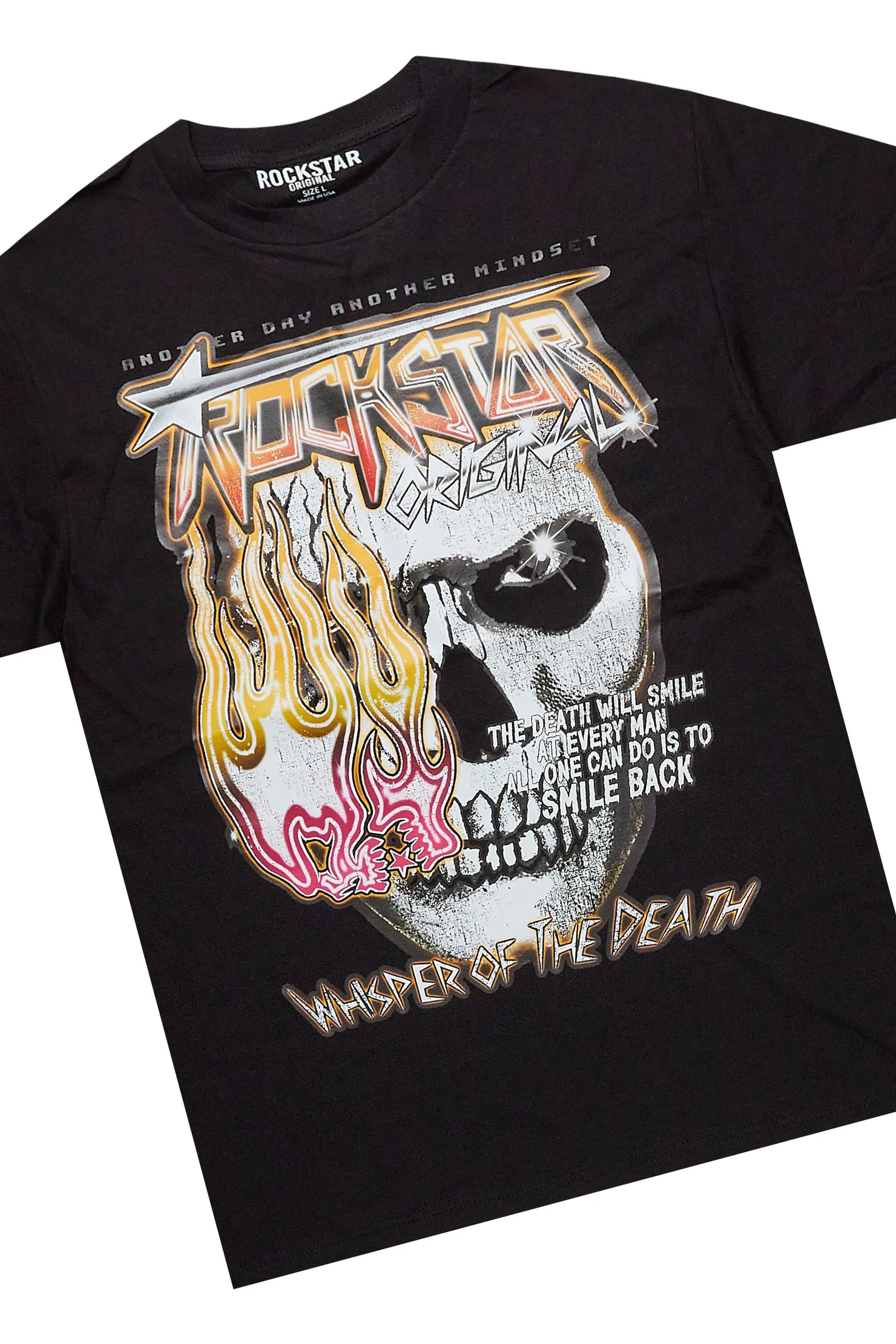 Wali Black T-Shirt Super Stacked Flare Track Set